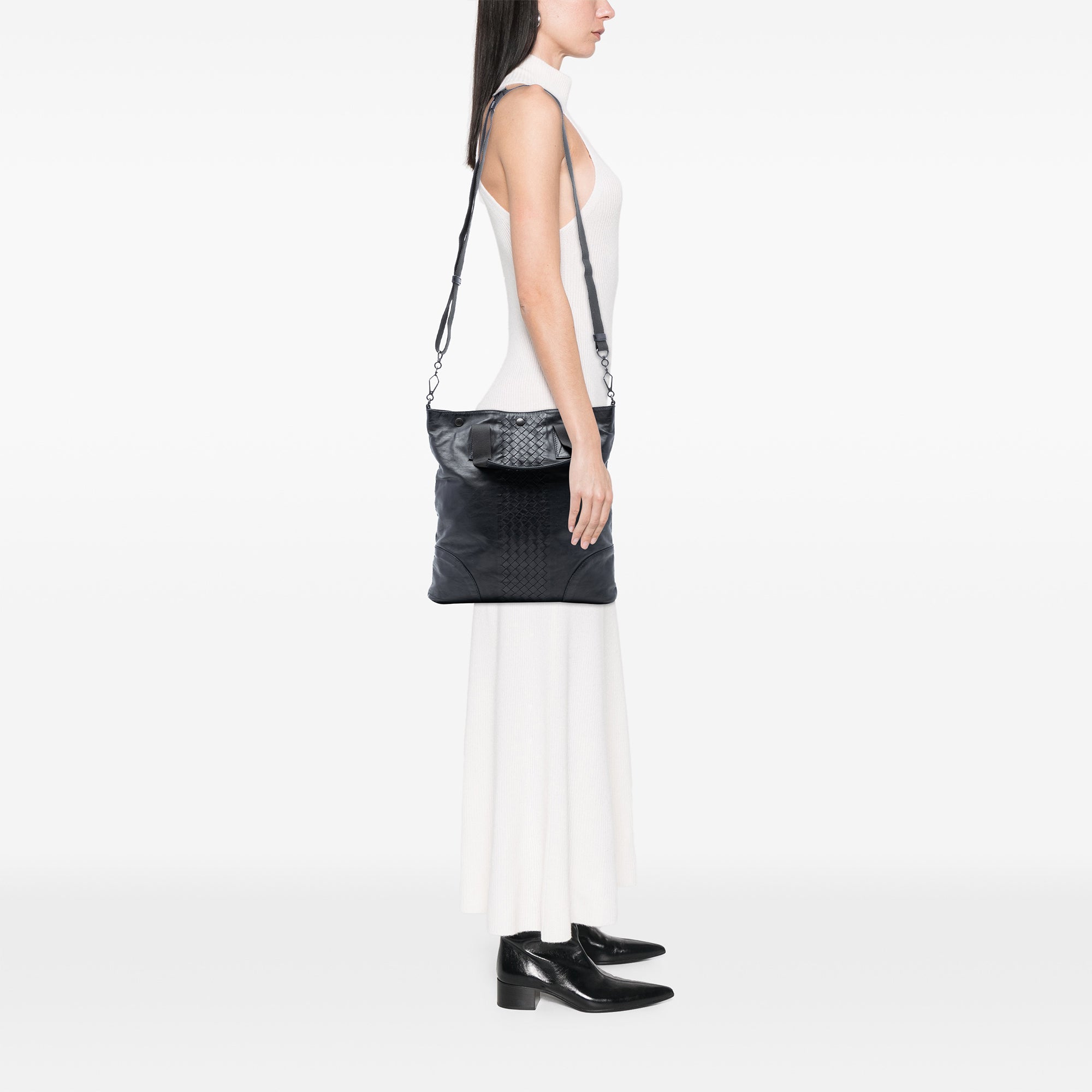Intrecciato Trimmed Nappa Convertible Tote - Image 7