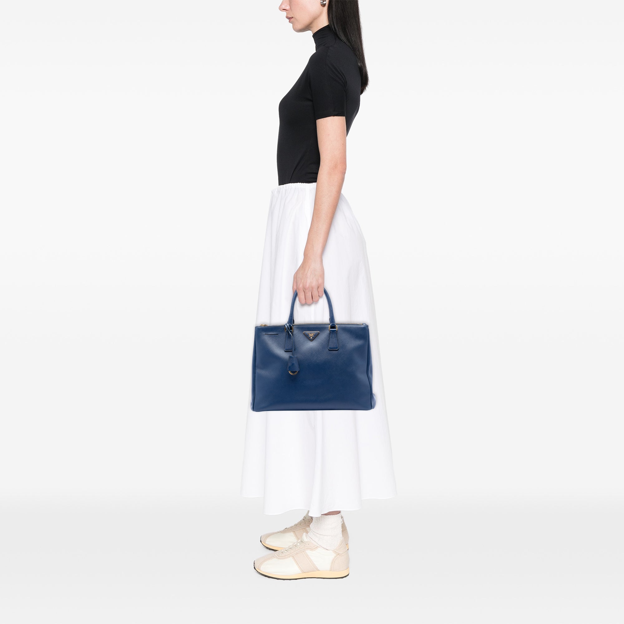 Large Saffiano Lux Galleria Double Zip Tote - Image 6