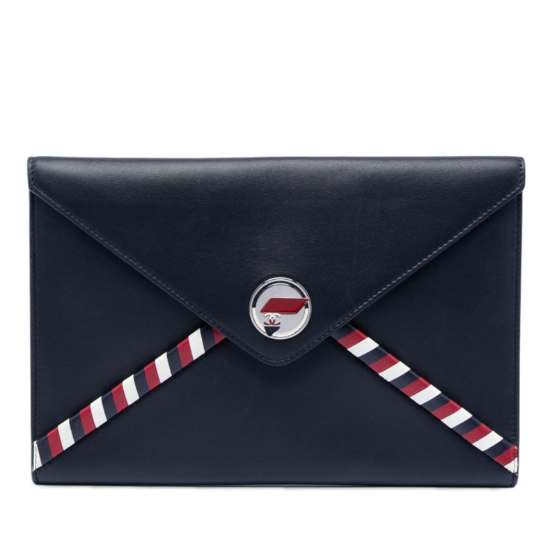 Lambskin Airlines Envelope Clutch