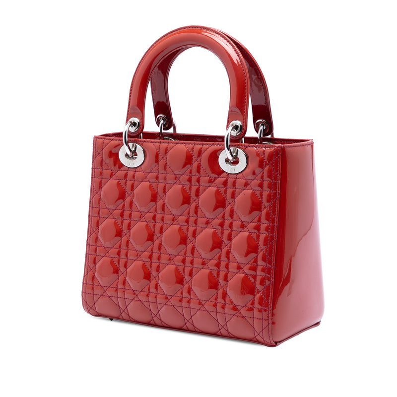 Medium Patent Cannage Lady Dior - Image 2