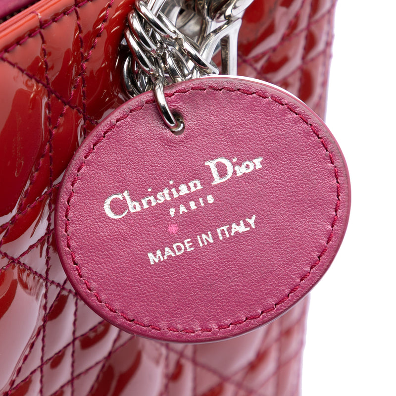Medium Patent Cannage Lady Dior - Image 5