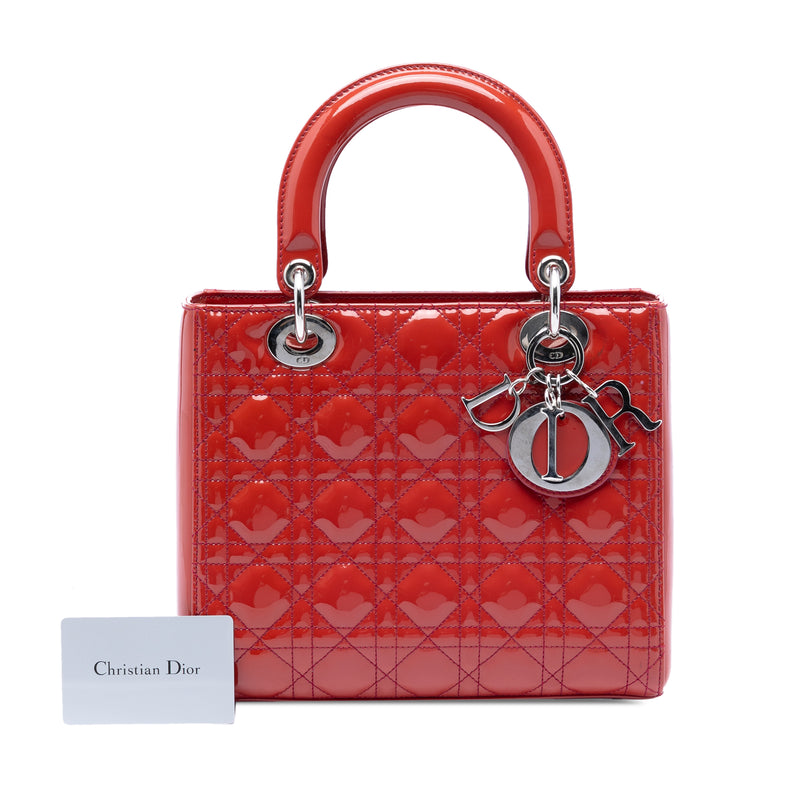 Medium Patent Cannage Lady Dior - Image 7
