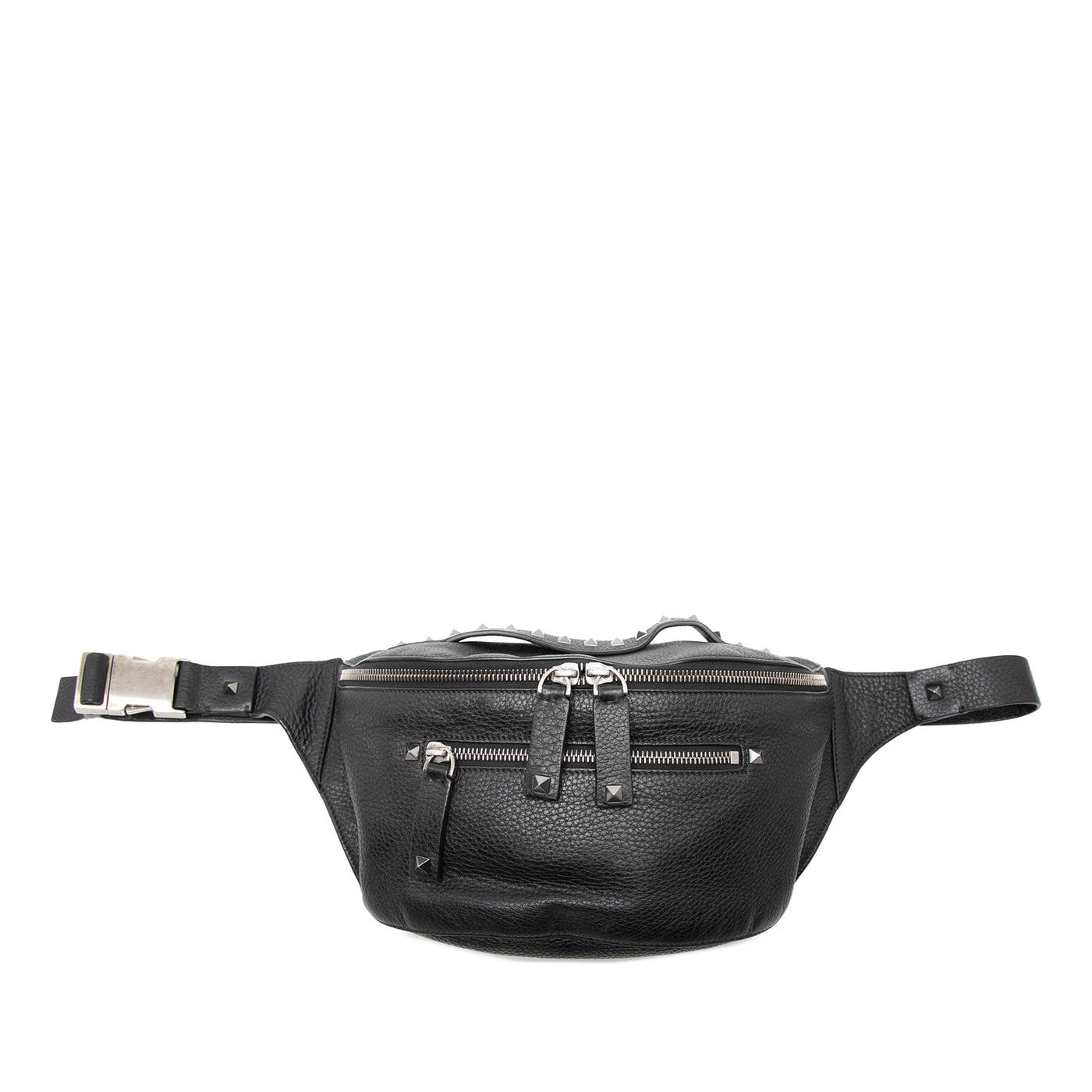 Pebbled Calfskin Rockstud Belt Bag - Image 1