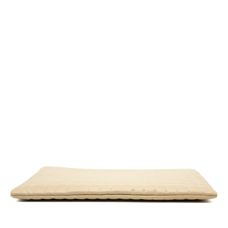 Quilted Calfskin C Charm Clutch - Image 3