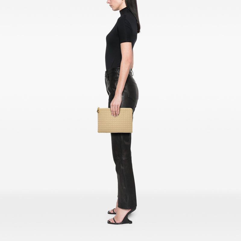 Quilted Calfskin C Charm Clutch - Image 6