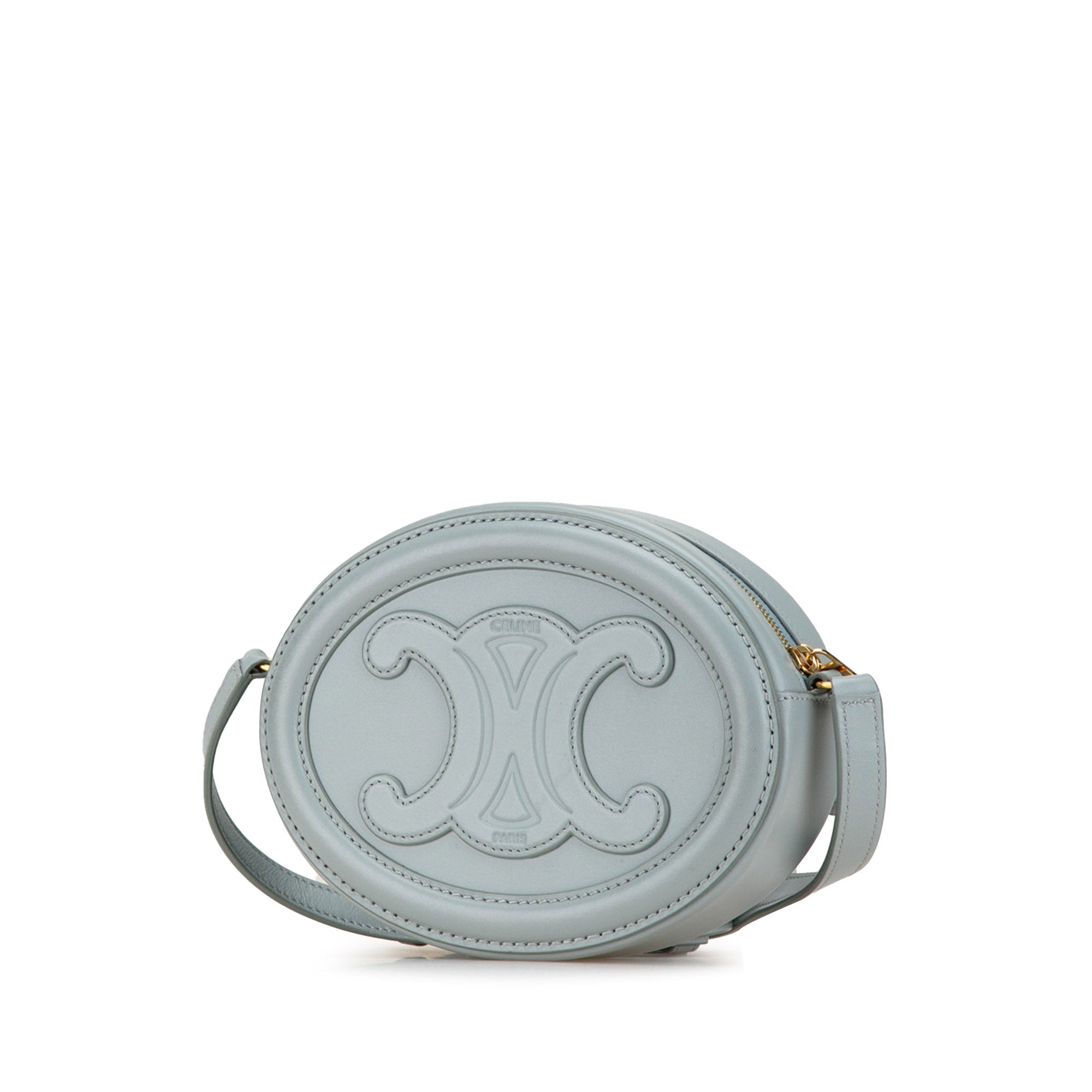 Small Calfskin Cuir Triomphe Oval Crossbody - Image 2