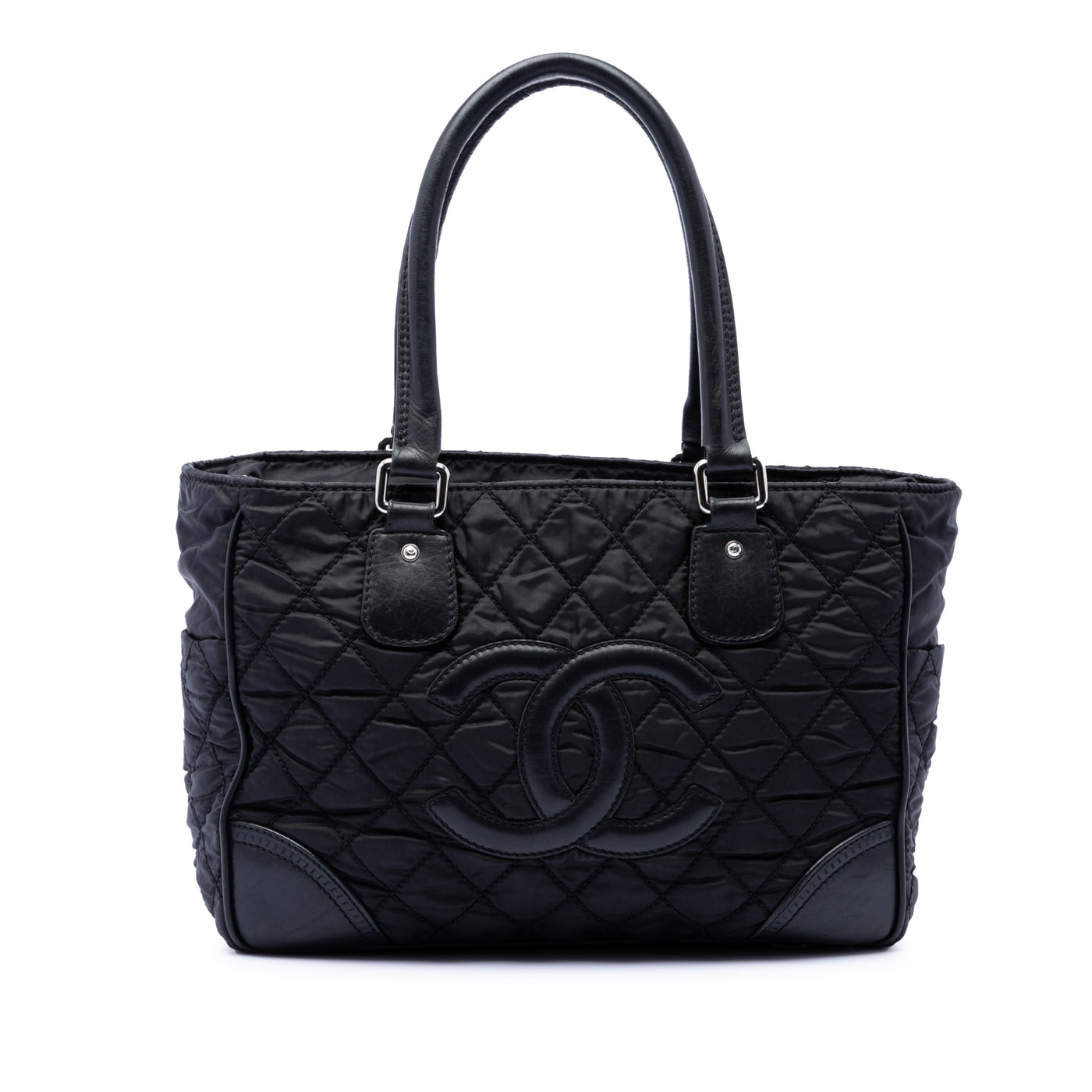 Paris New York Quilted Nylon Tote - Image 1