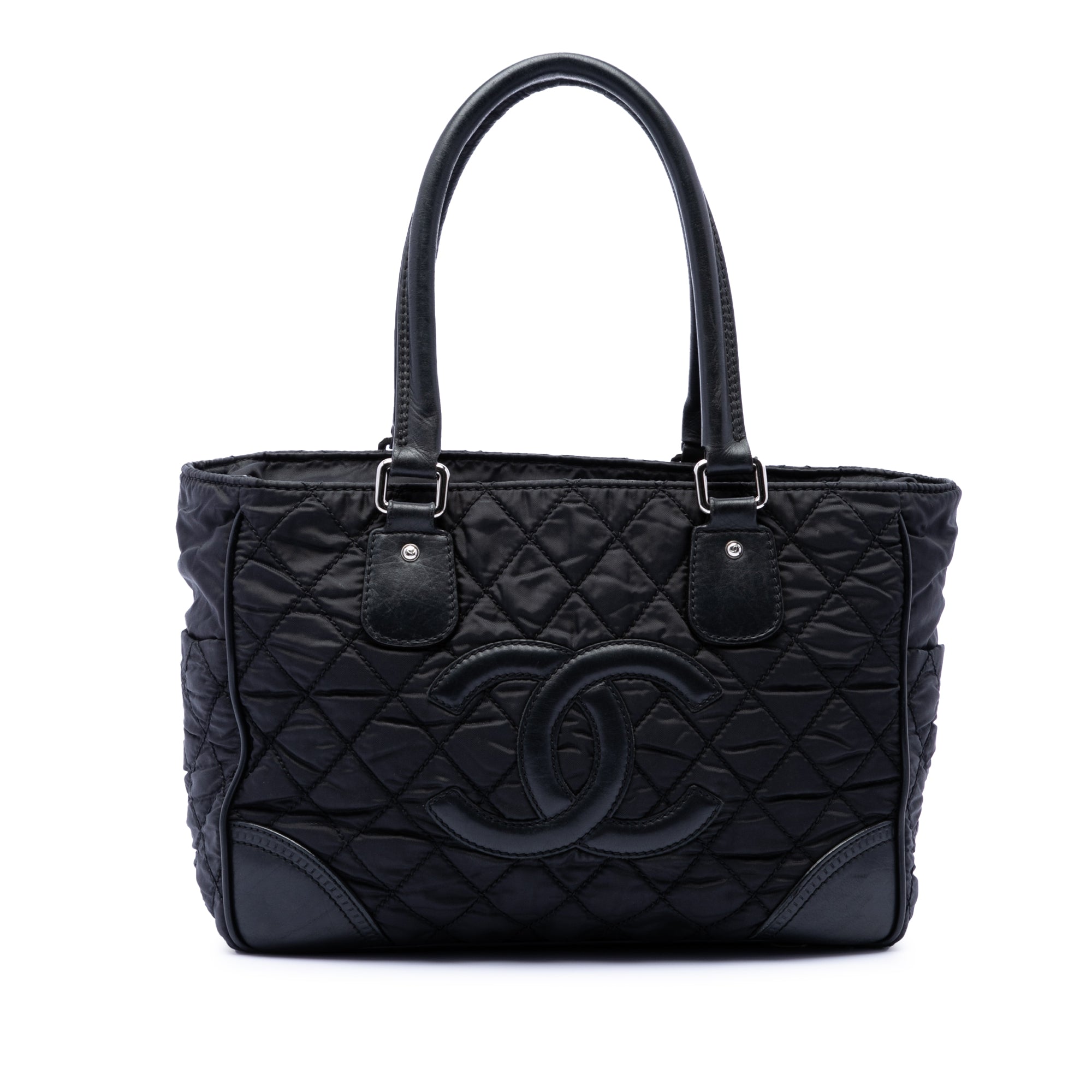 Paris New York Quilted Nylon Tote - Image 1
