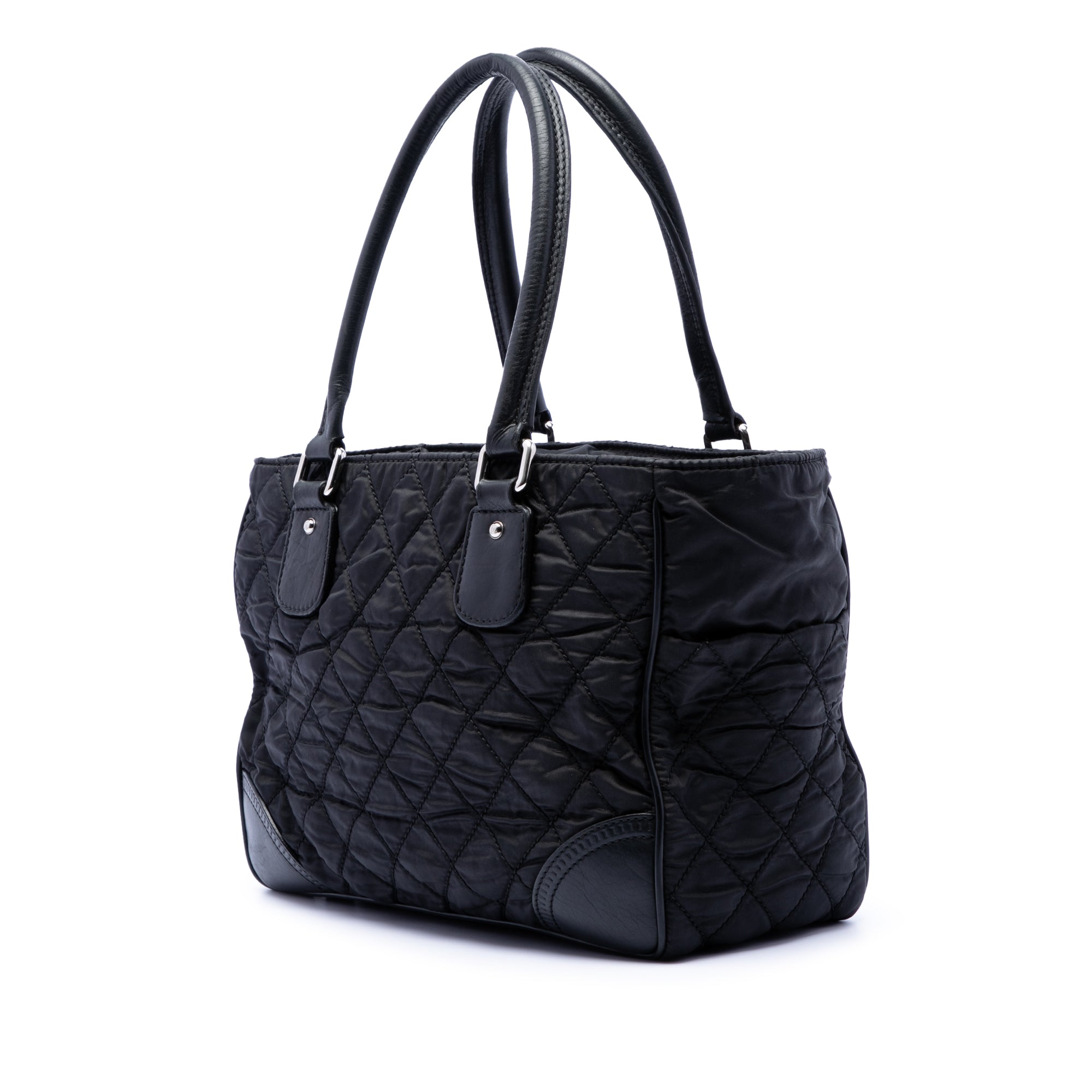 Paris New York Quilted Nylon Tote - Image 2