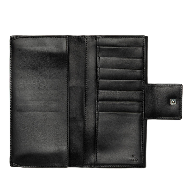 Canvas and Leather Web Continental Wallet - Image 4