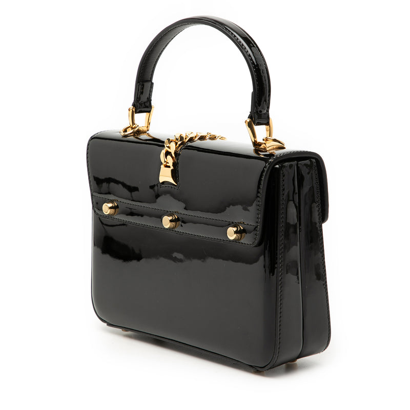 Mini Patent Sylvie 1969 Top Handle Bag - Image 2