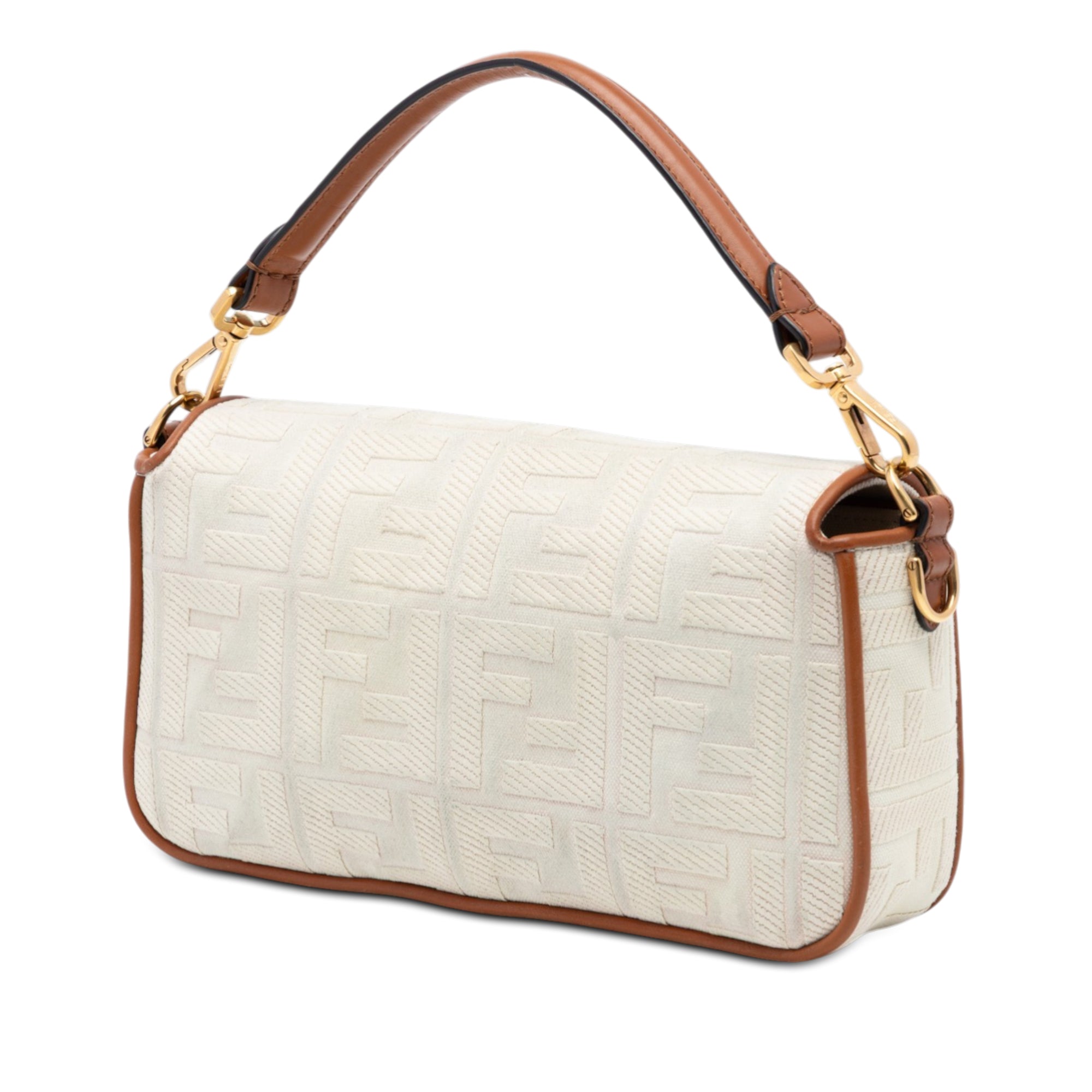 Zucca Embroidered Canvas Baguette Satchel - Image 2