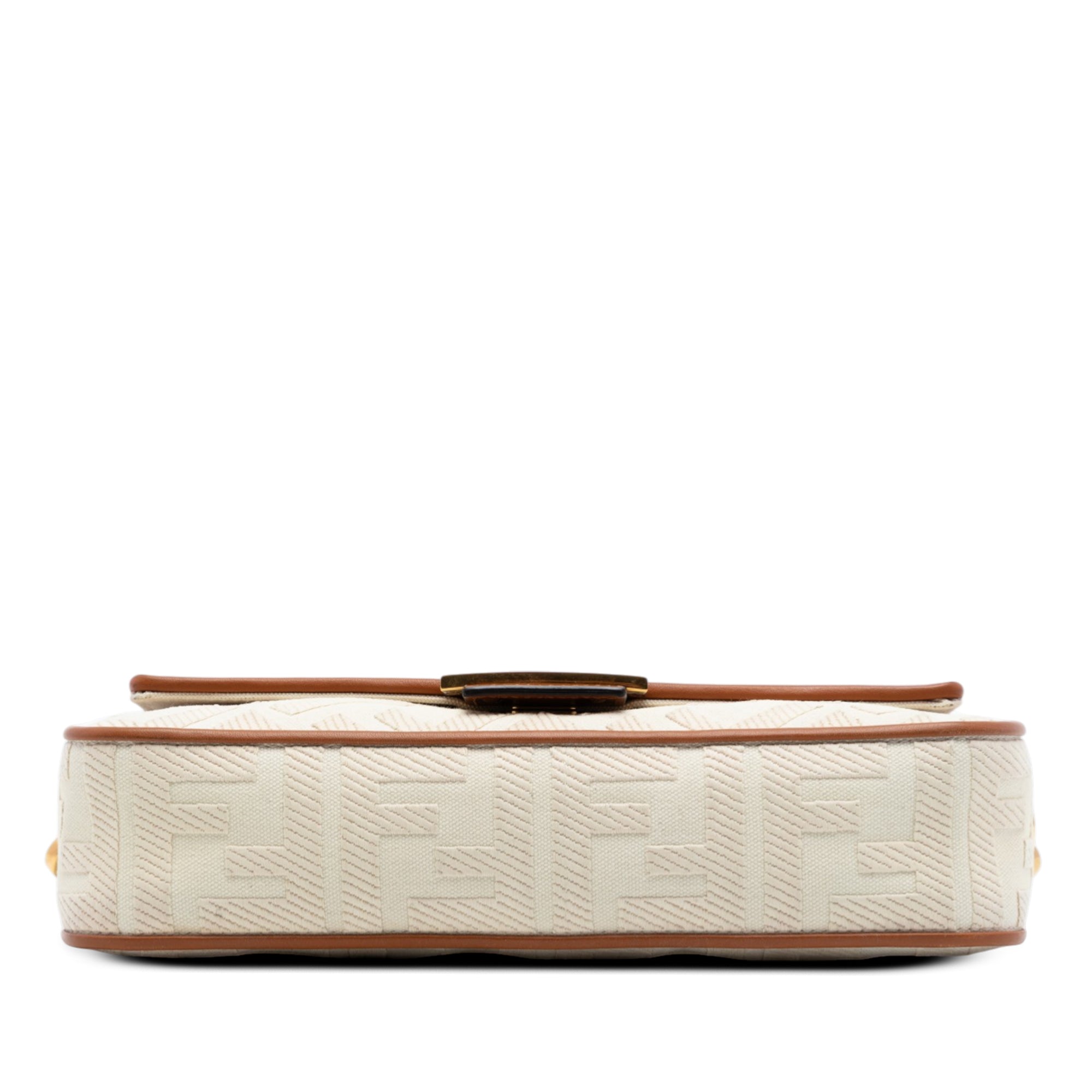 Zucca Embroidered Canvas Baguette Satchel - Image 3