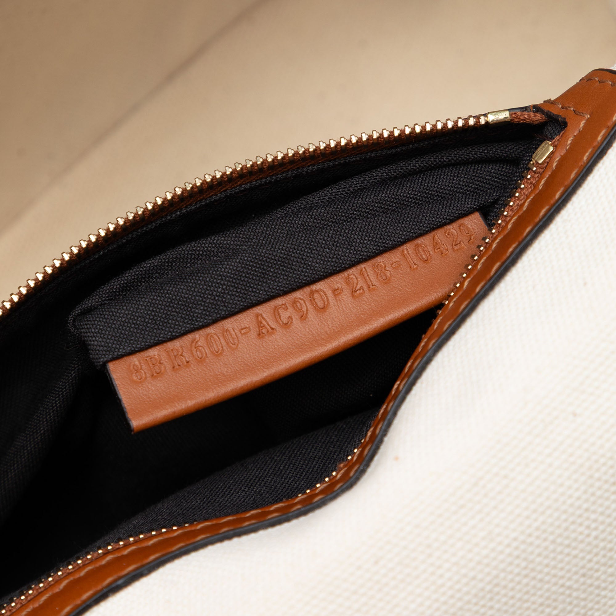 Zucca Embroidered Canvas Baguette Satchel - Image 6