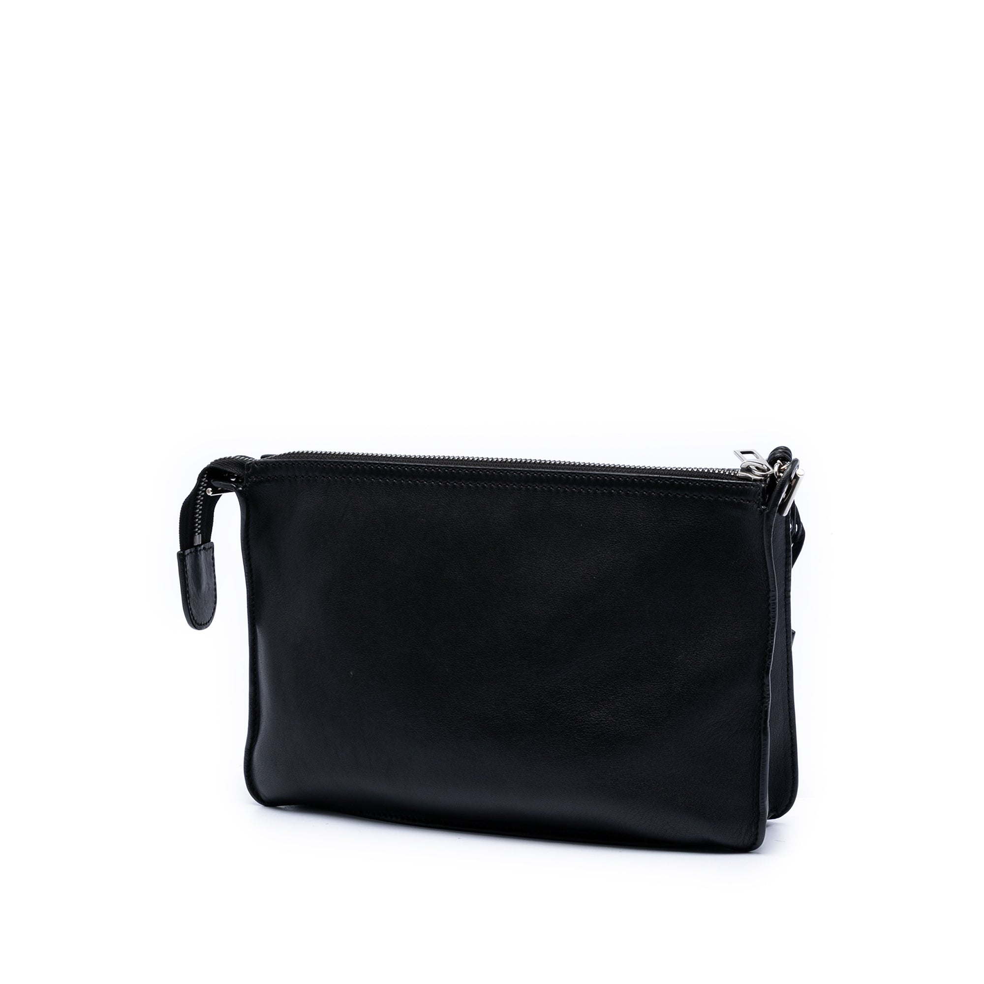 Bicolor Leather Pocket Envelope Zip Crossbody - Image 2