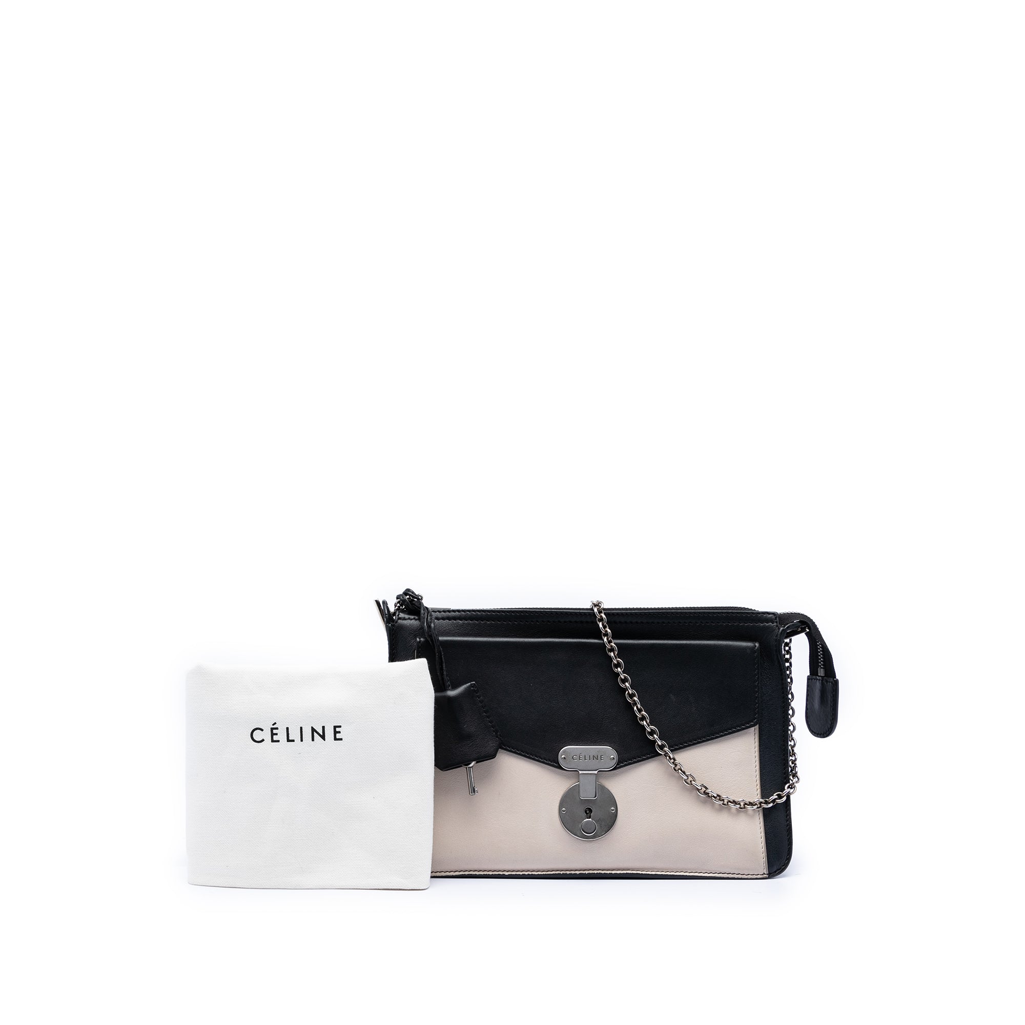 Bicolor Leather Pocket Envelope Zip Crossbody - Image 7