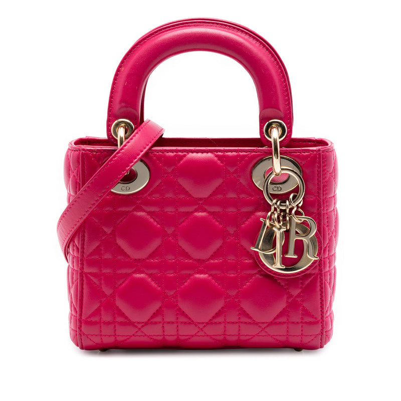 Mini Lambskin Cannage Lady Dior