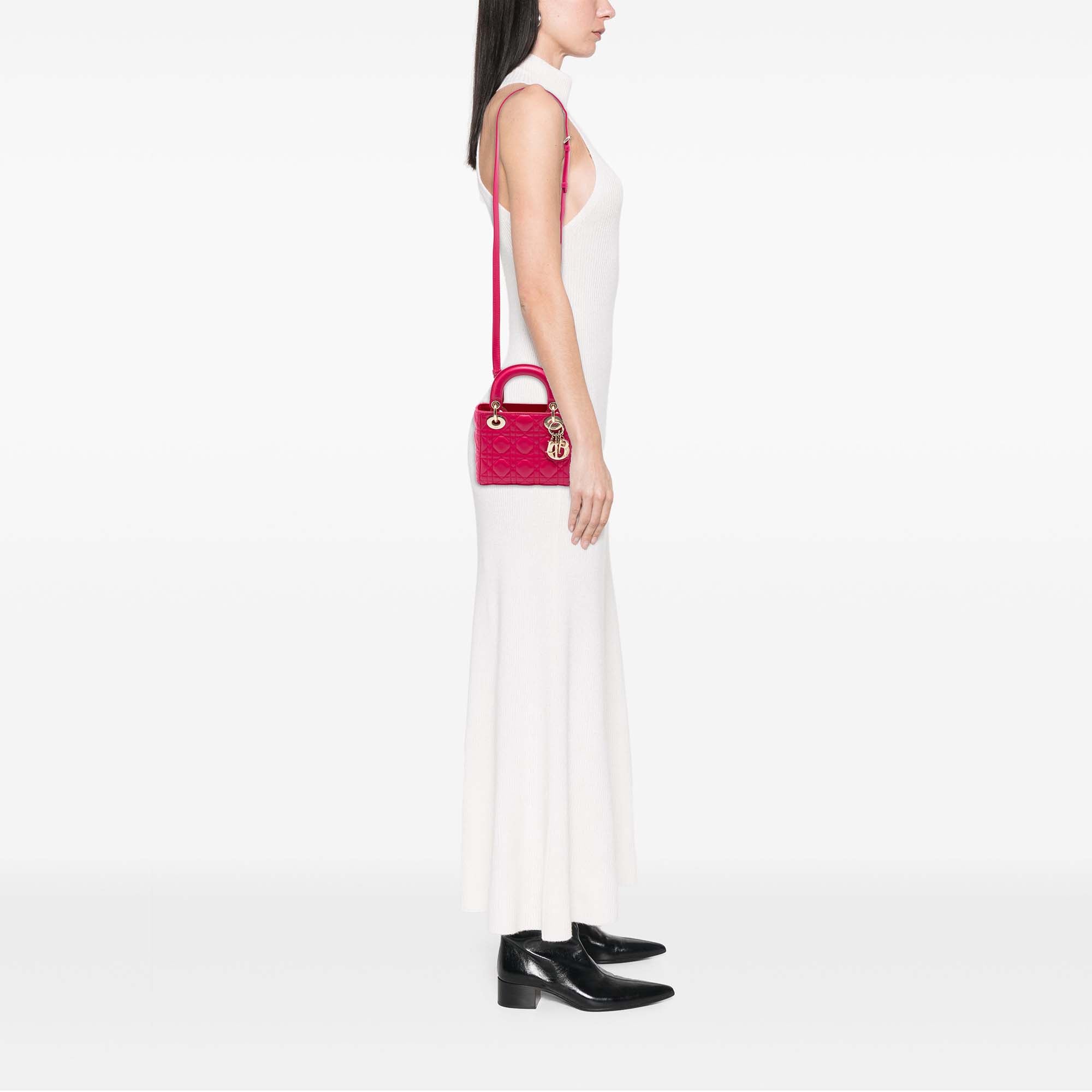 Mini Lambskin Cannage Lady Dior - Image 6