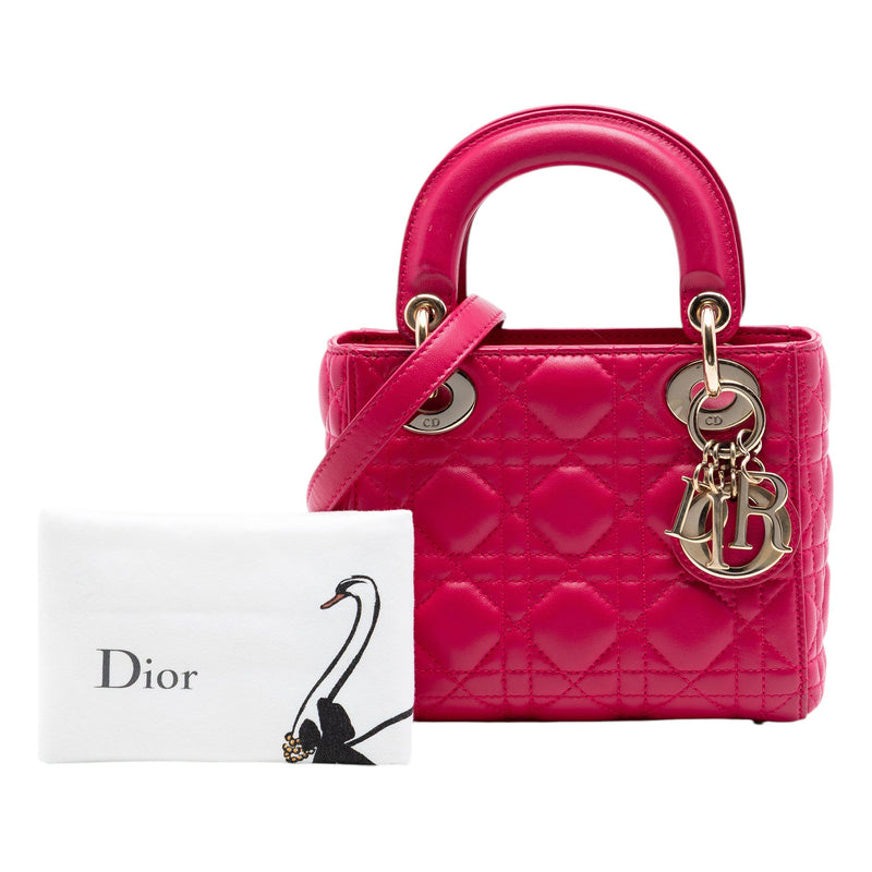 Mini Lambskin Cannage Lady Dior - Image 7