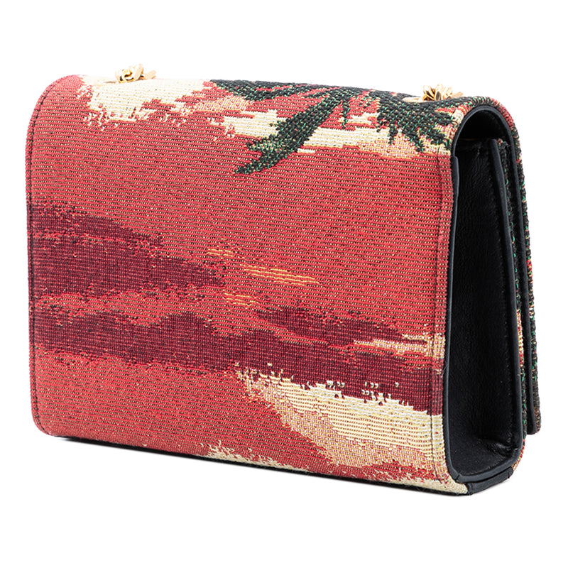 Small Embroidered Canvas Palm Tree Monogram Kate Crossbody - Image 2