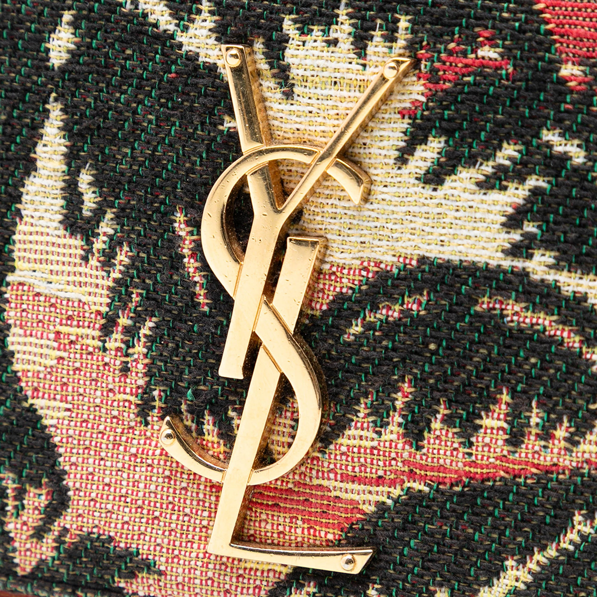 Small Embroidered Canvas Palm Tree Monogram Kate Crossbody - Image 5