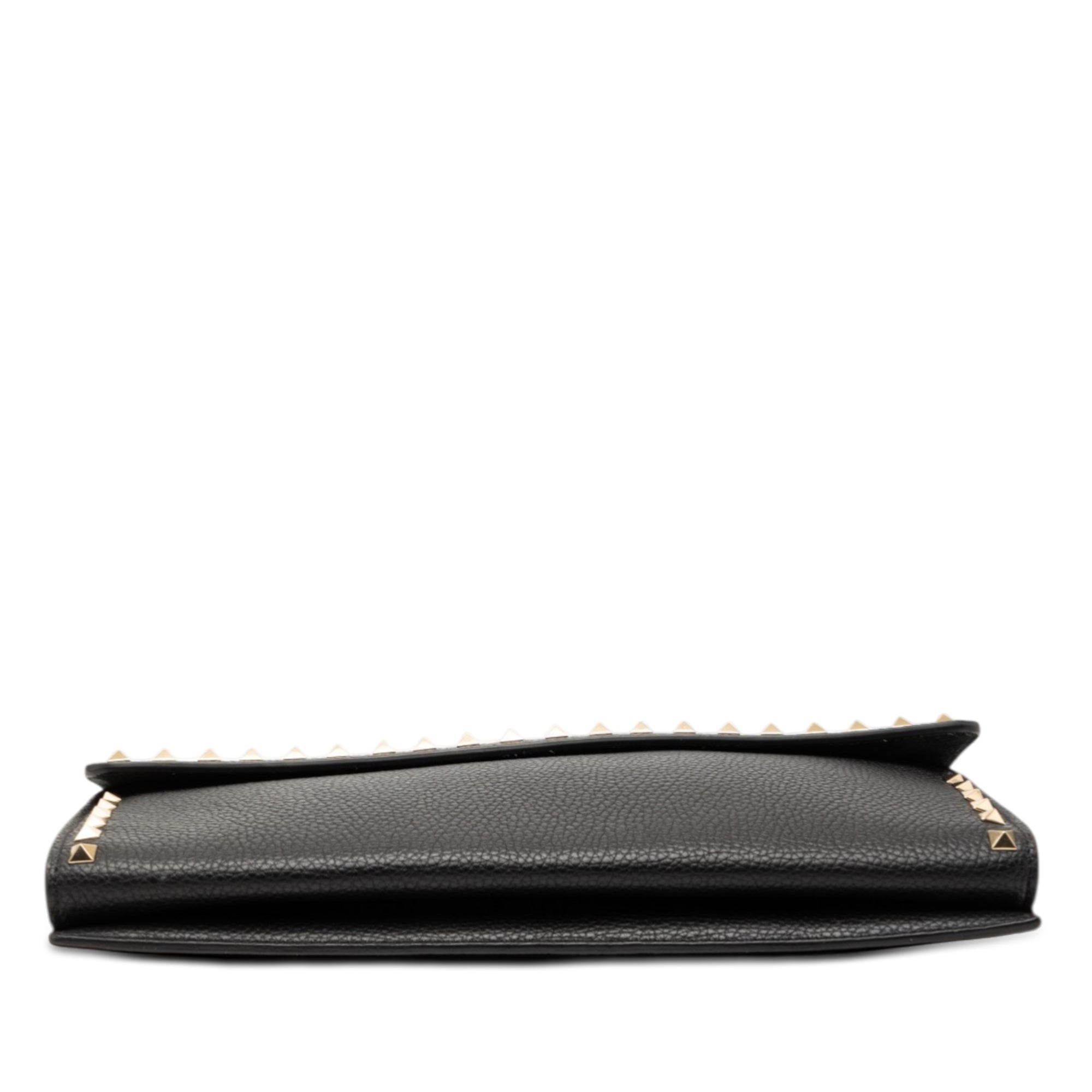 Grained Calfskin Rockstud Wristlet Clutch - Image 3
