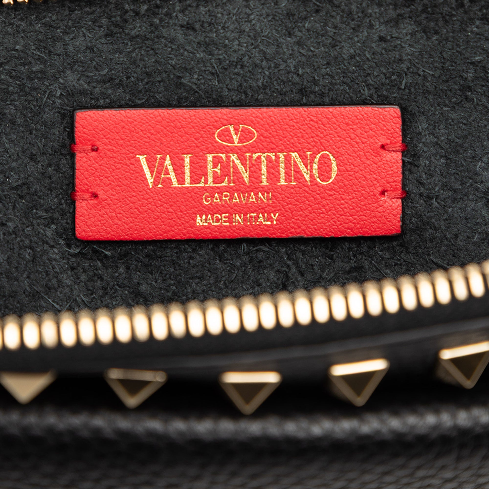 Grained Calfskin Rockstud Wristlet Clutch - Image 5