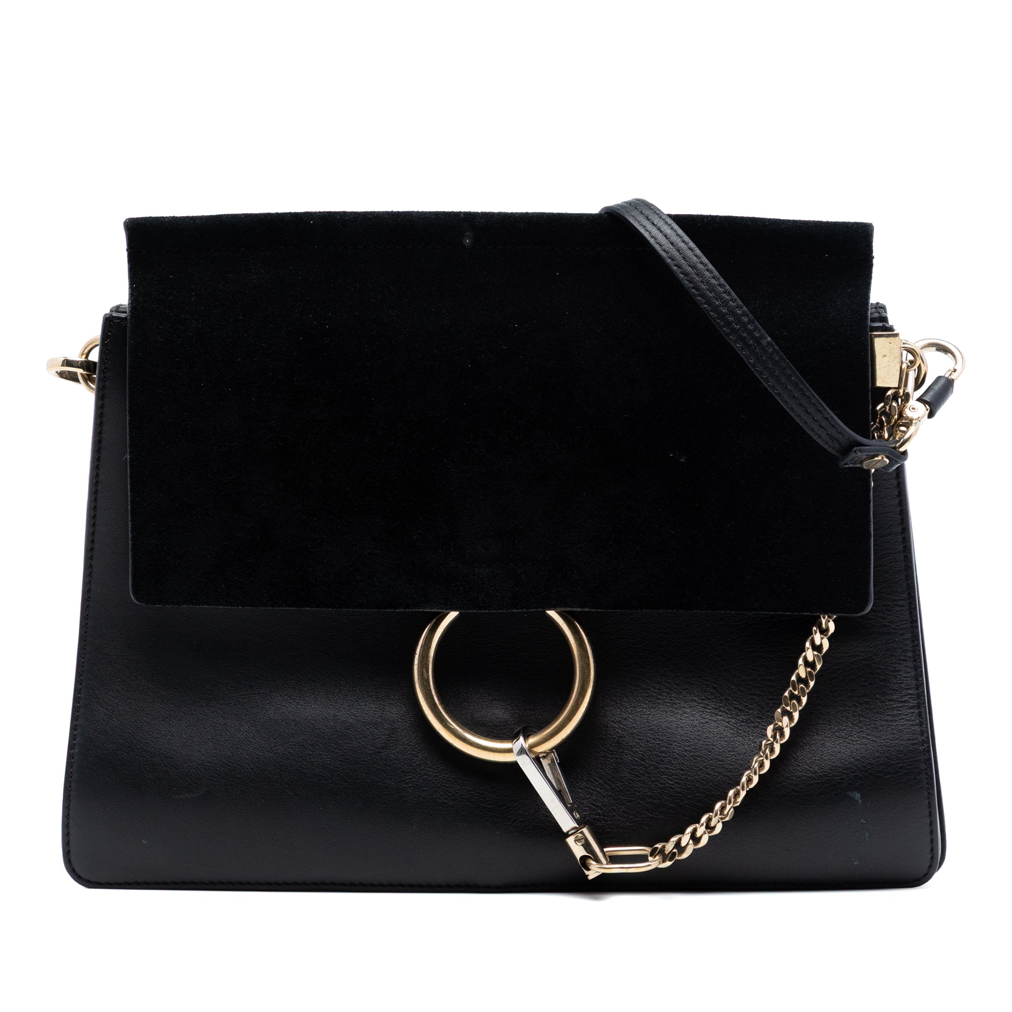 Medium Calfskin and Suede Faye Crossbody - Image 1