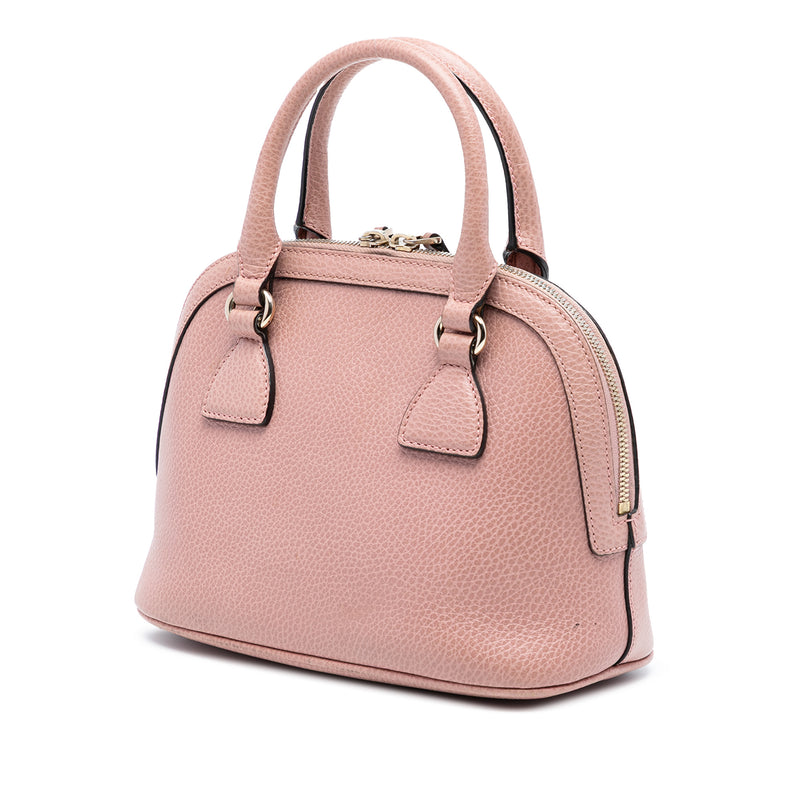 Mini Leather GG Charm Dome Satchel - Image 2