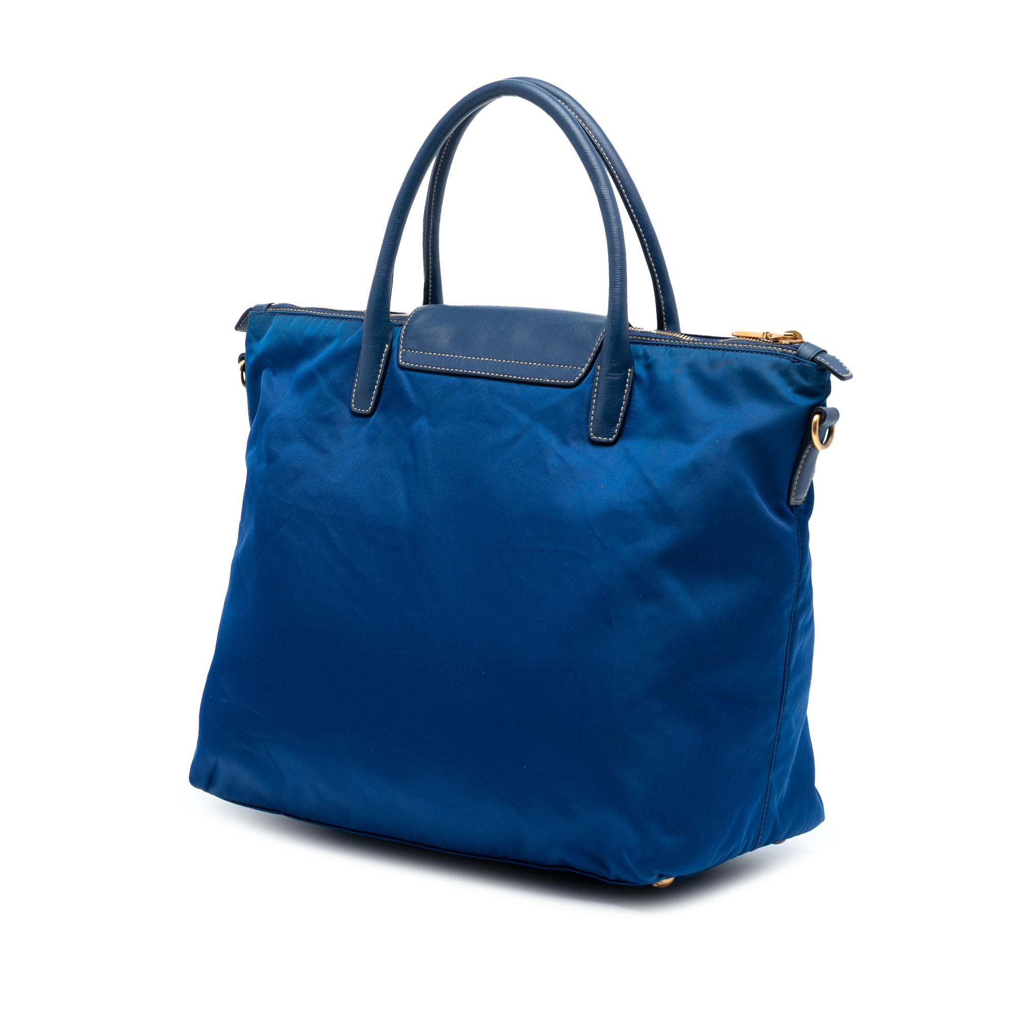 Saffiano Trimmed Tessuto Satchel - Image 2