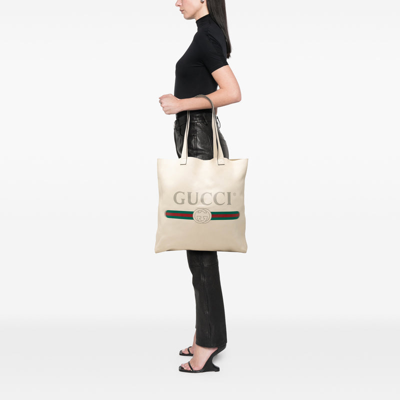 Calfskin Logo Tote - Image 7