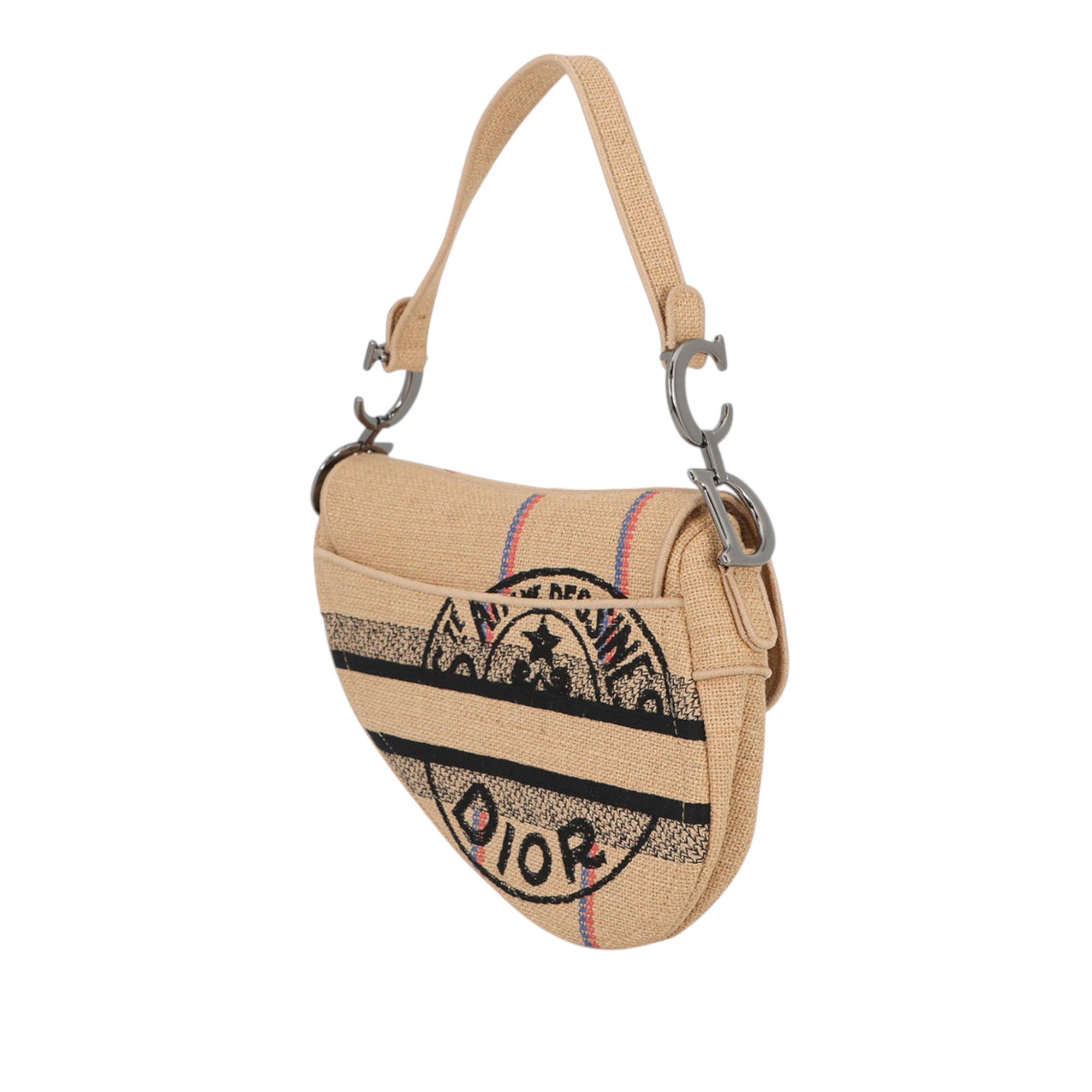 Jute Union Embroidered Saddle Bag - Image 2