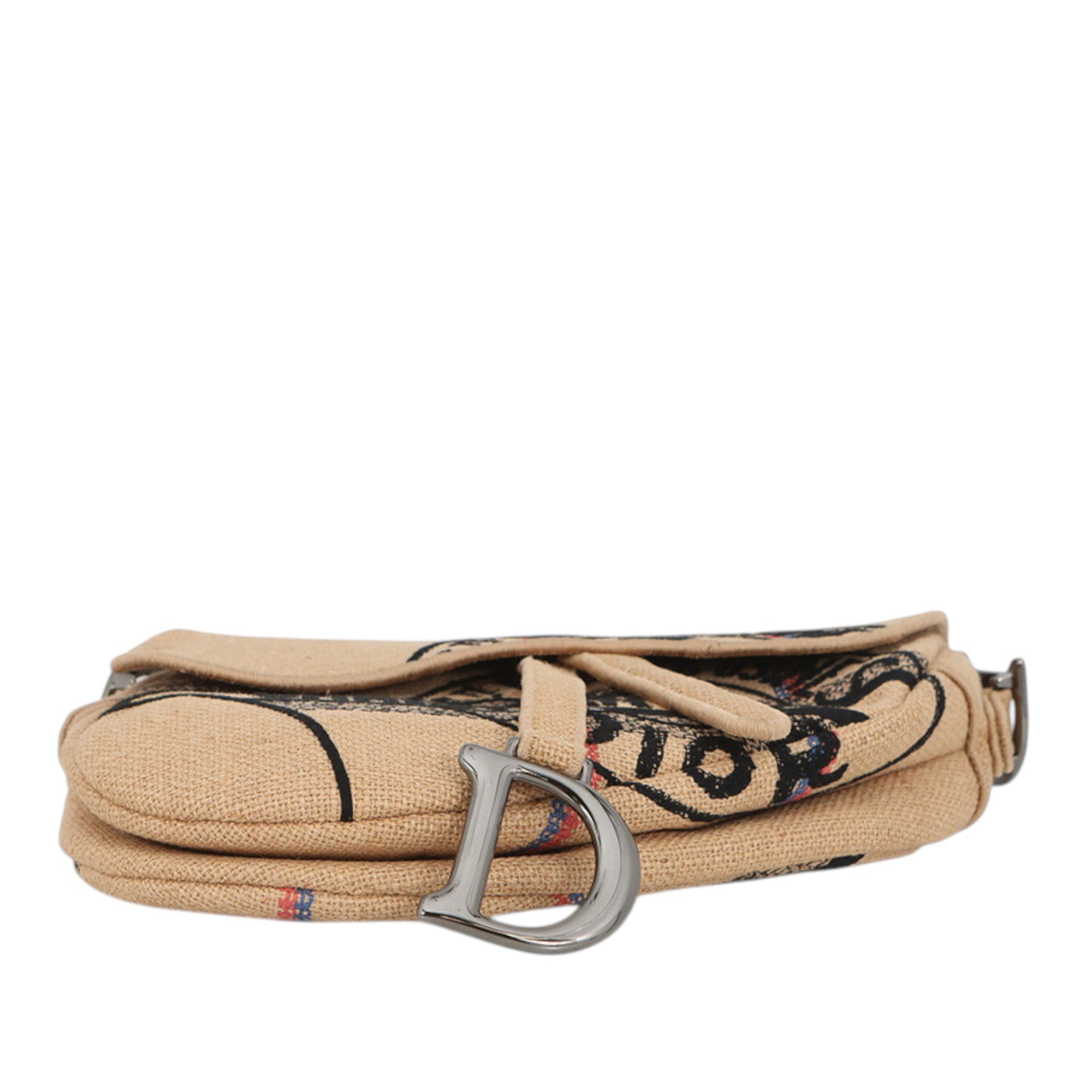 Jute Union Embroidered Saddle Bag - Image 3