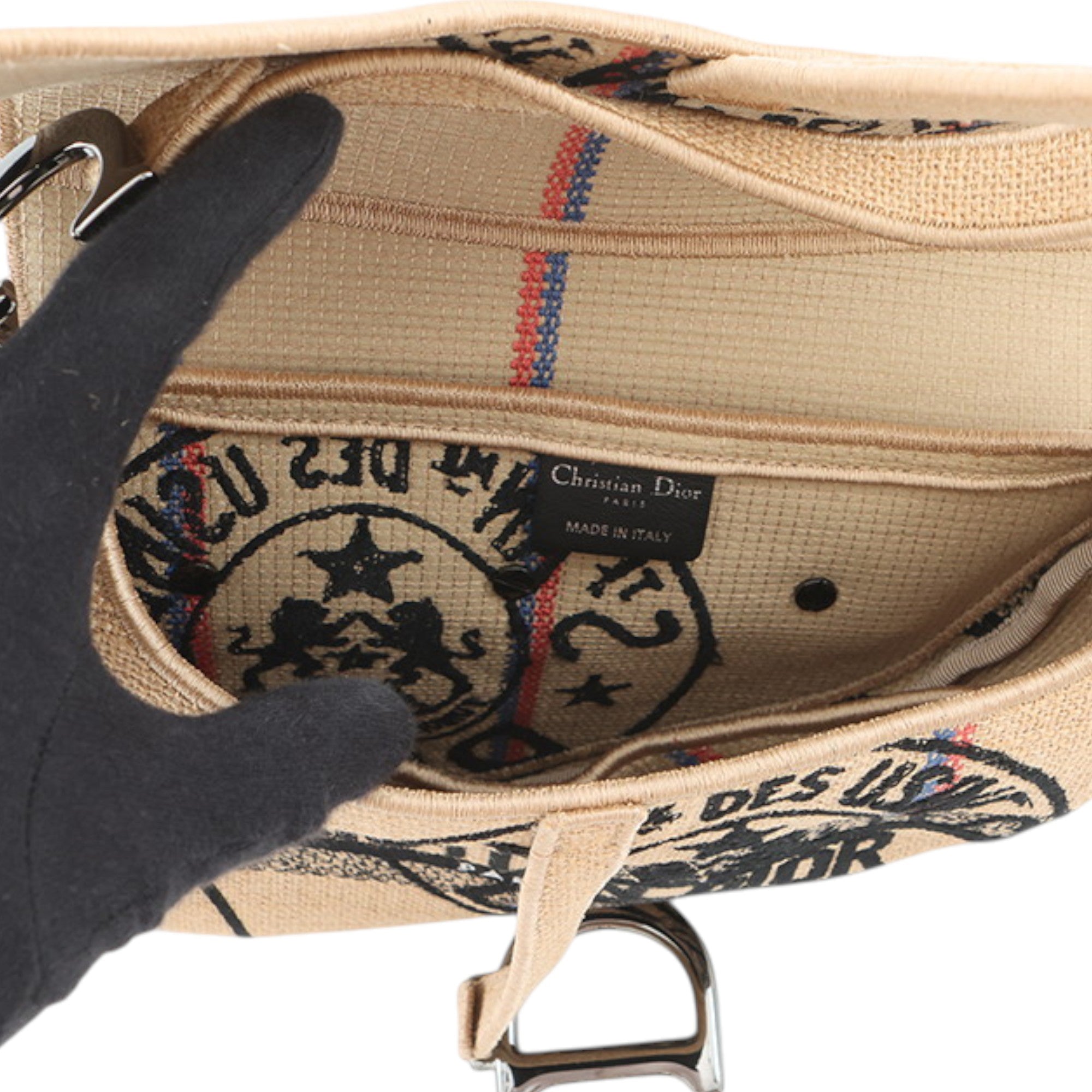 Jute Union Embroidered Saddle Bag - Image 4