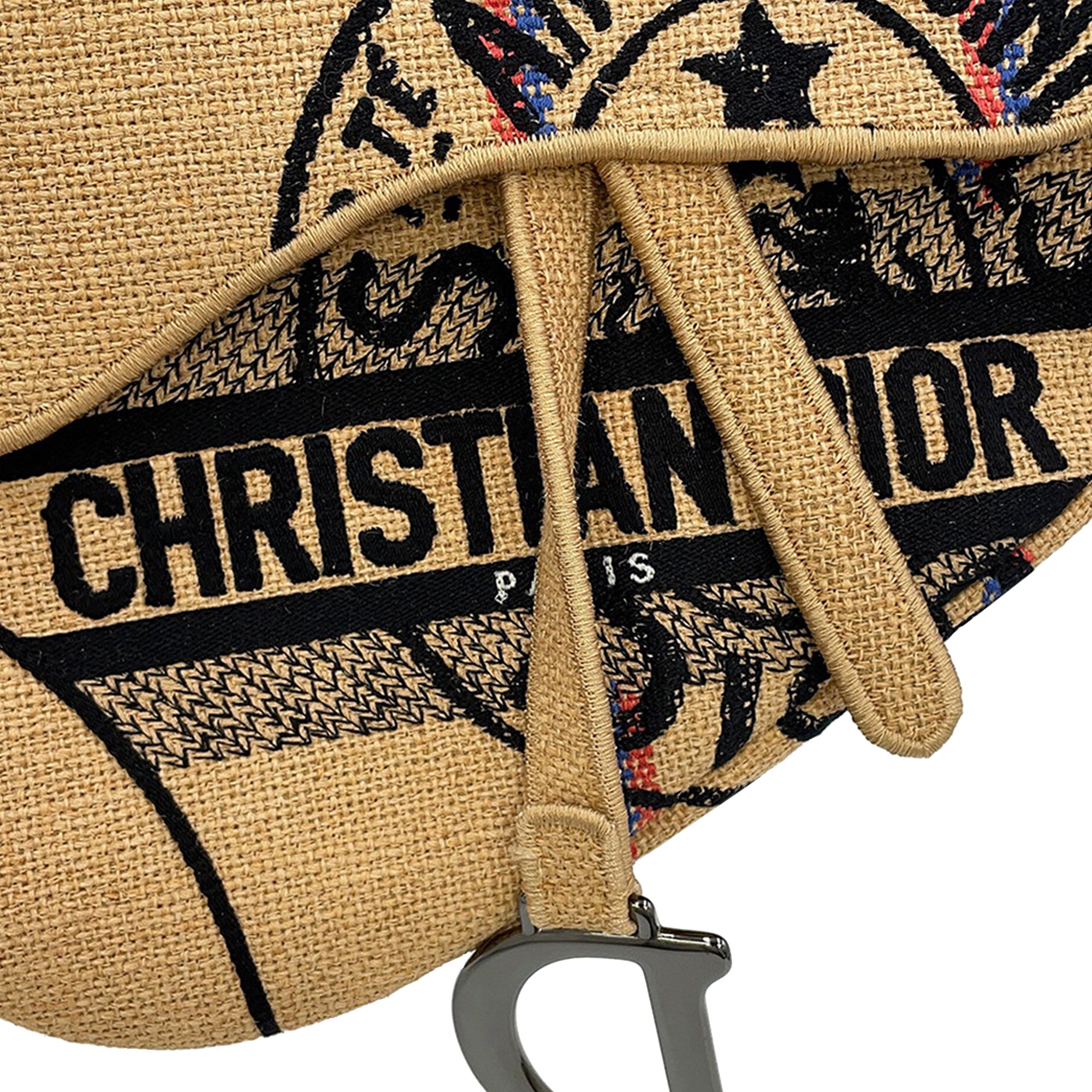 Jute Union Embroidered Saddle Bag - Image 8