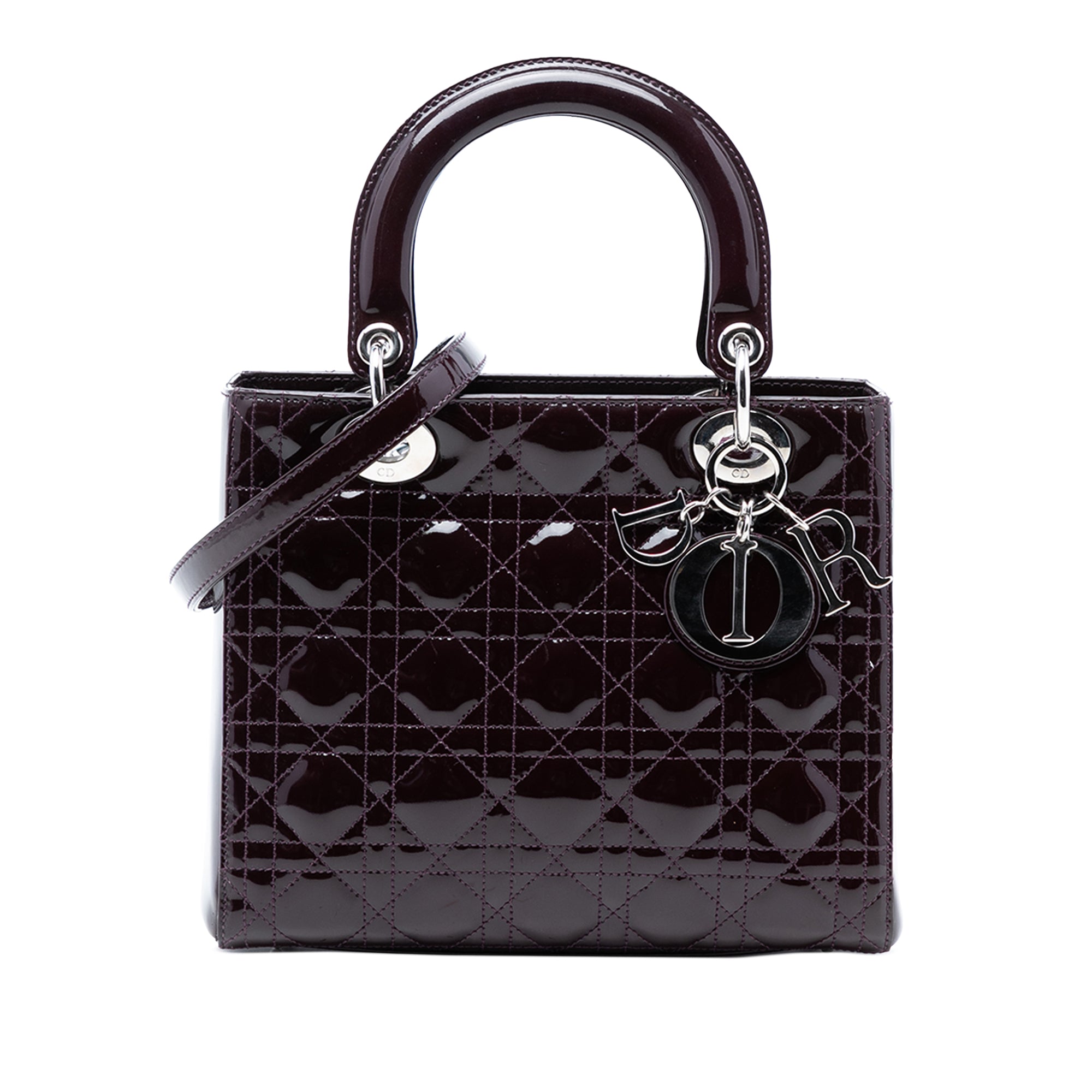 Medium Patent Cannage Lady Dior - Image 1