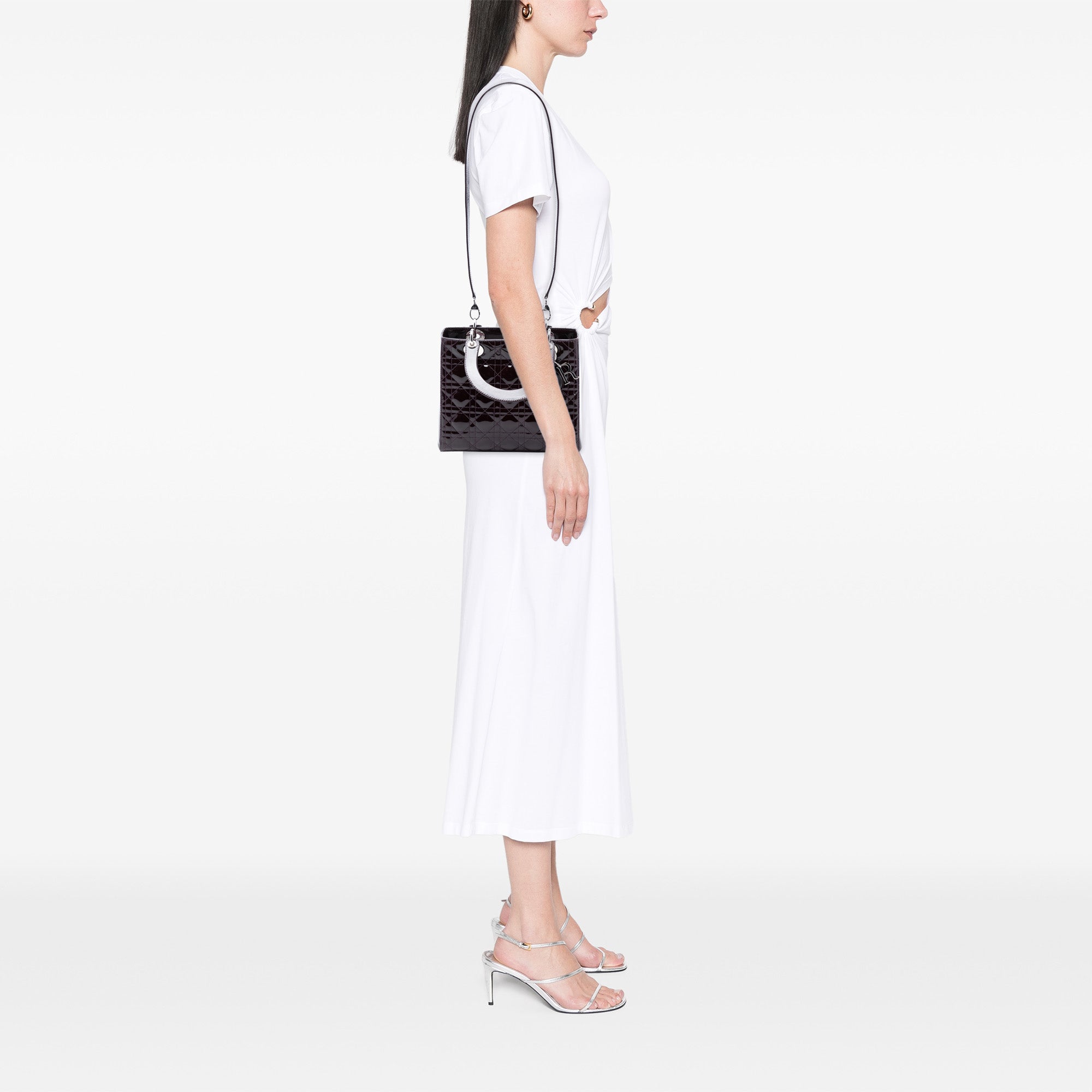 Medium Patent Cannage Lady Dior - Image 7