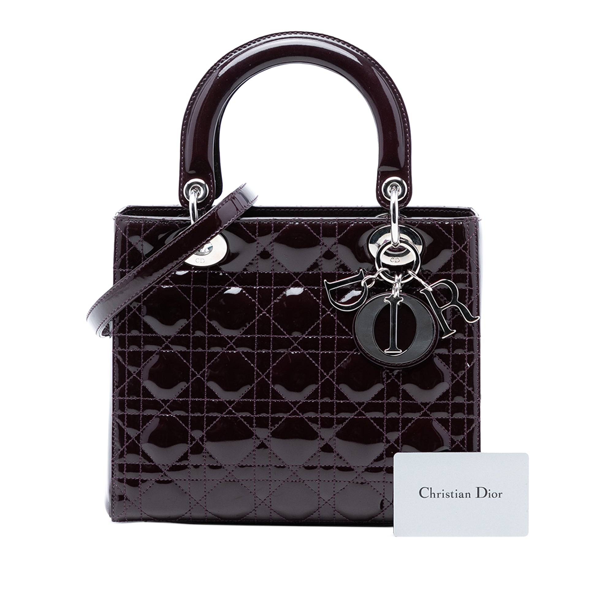 Medium Patent Cannage Lady Dior - Image 8