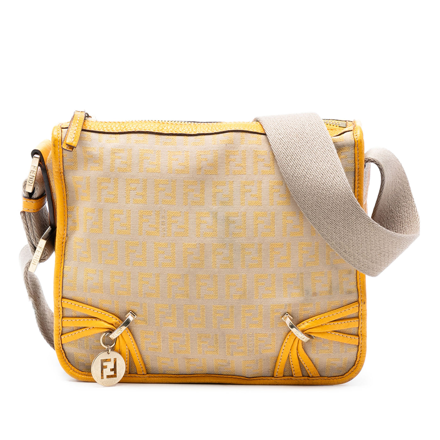 Zucchino Canvas F Charm Crossbody - Image 1