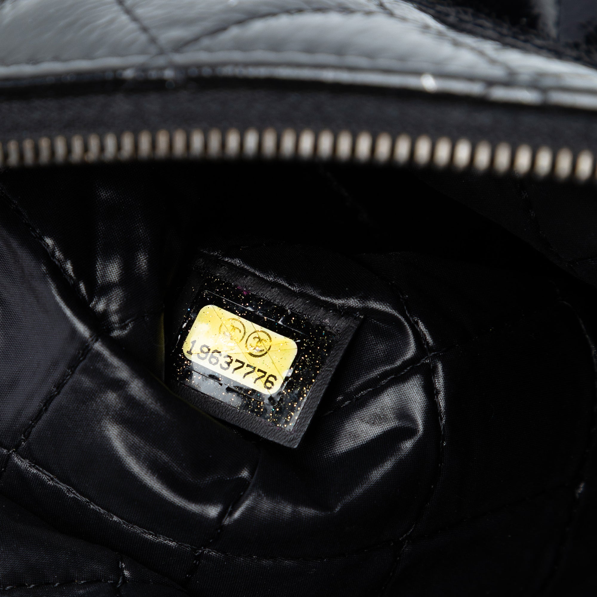 Large Quilted Patent O Case Clutch - Image 6