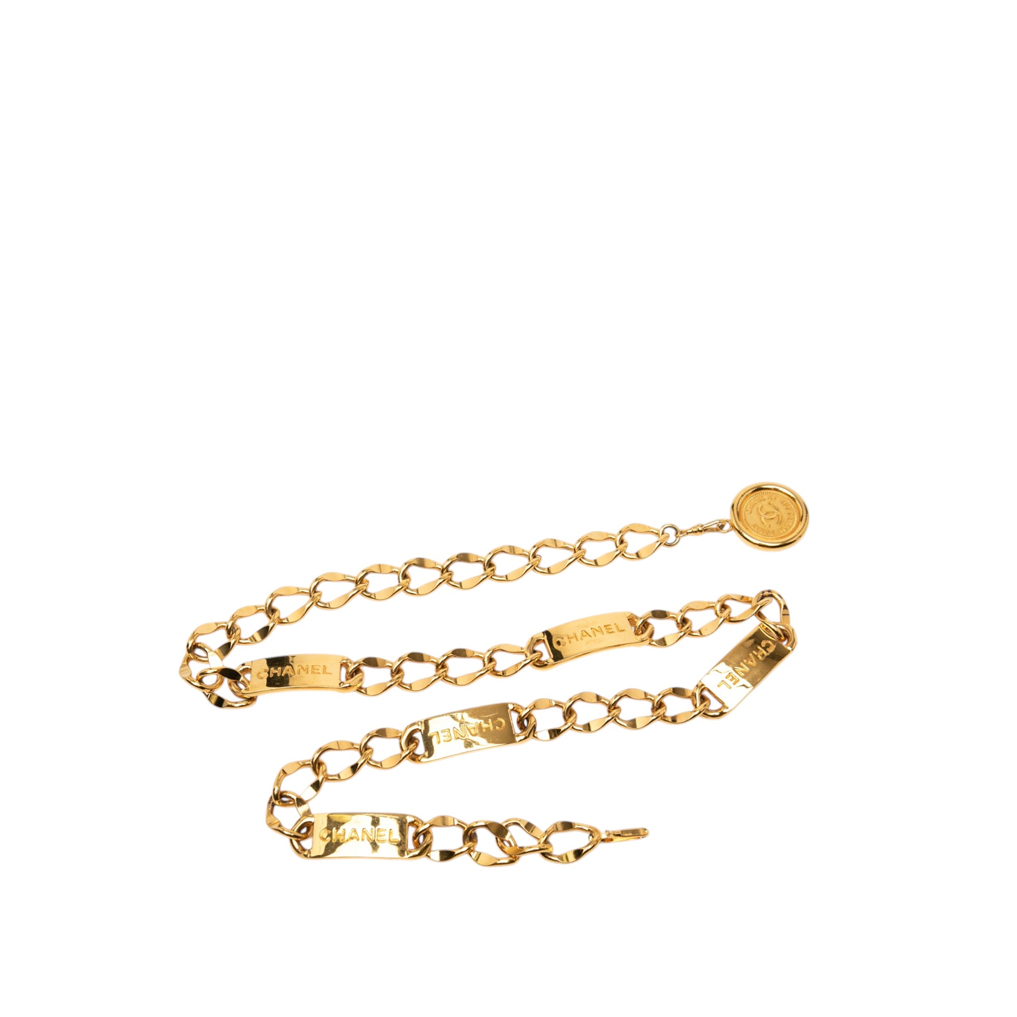 Gold Plated CC Medallion Chain Belt - Image 1