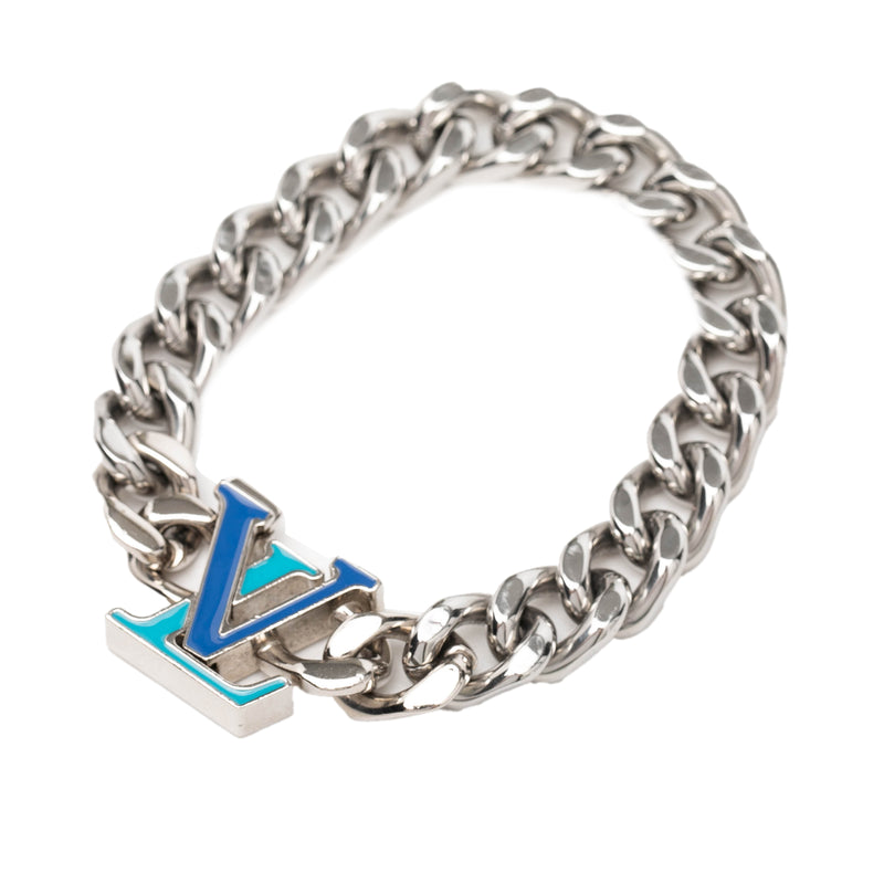 Stainless Steel Enamel LV Chain Bracelet M - Image 2