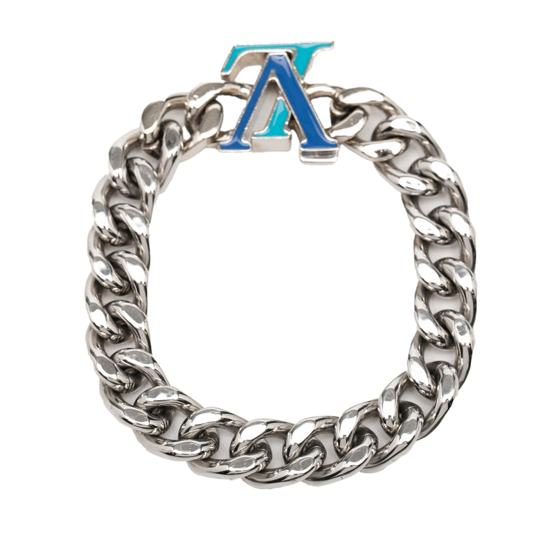 Stainless Steel Enamel LV Chain Bracelet M - Image 3