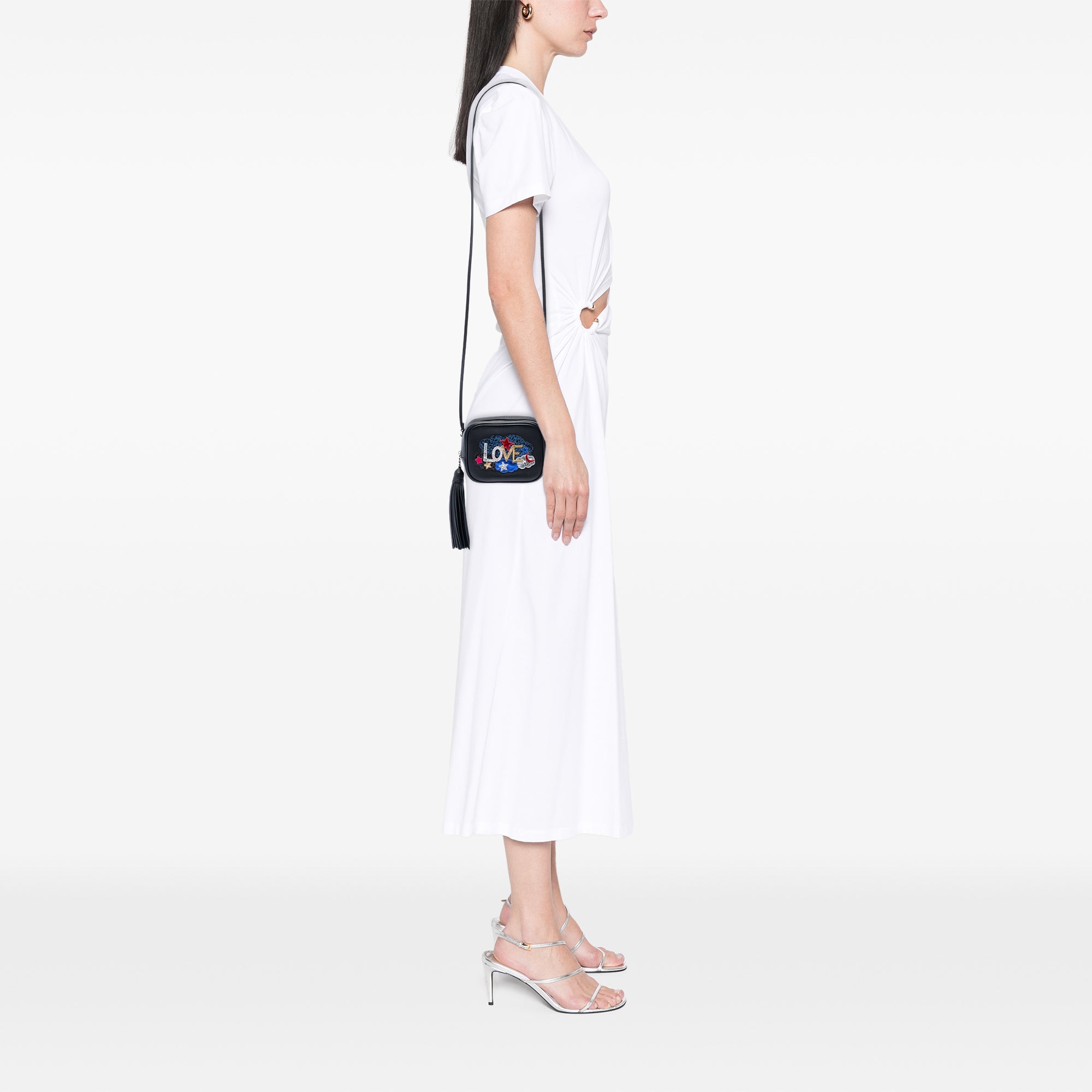 Mini Embroidered Nappa Love Blogger Camera Bag - Image 6