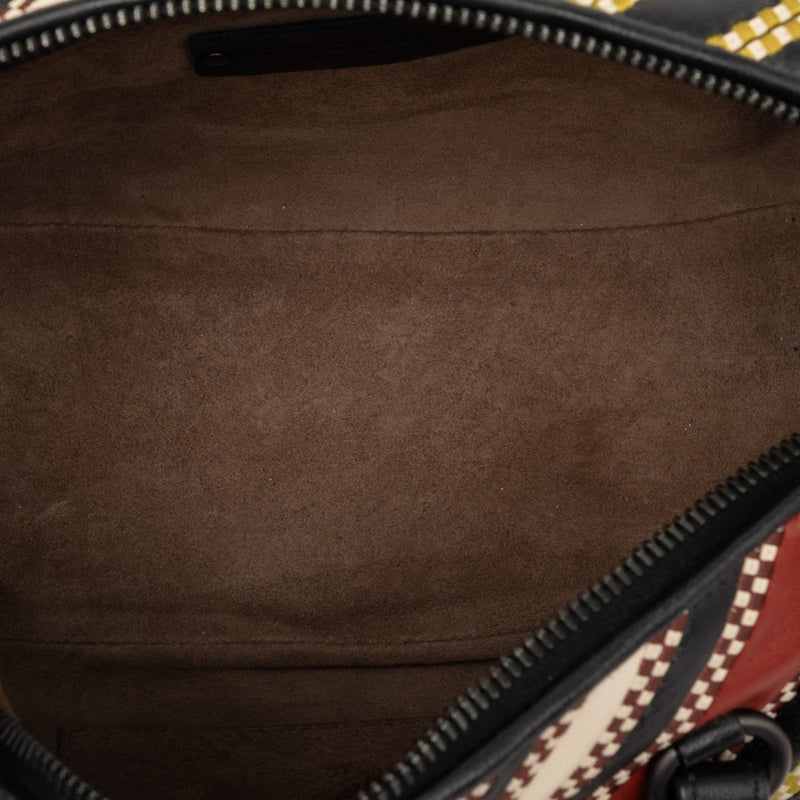 Nappa Diagonal Stripe Boston Bag - Image 4