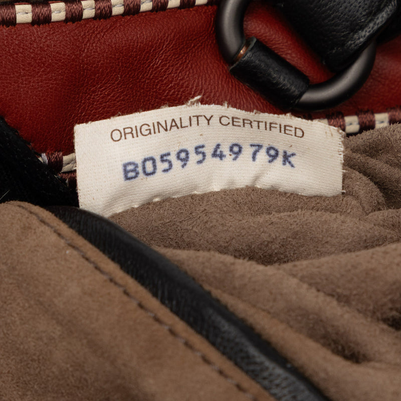 Nappa Diagonal Stripe Boston Bag - Image 6