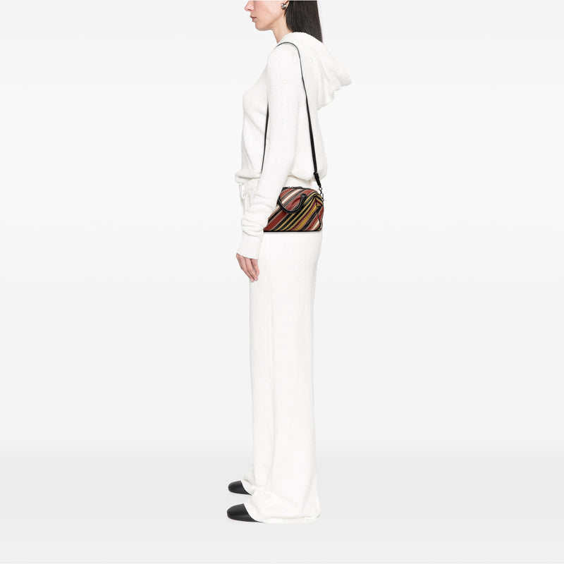 Nappa Diagonal Stripe Boston Bag - Image 7