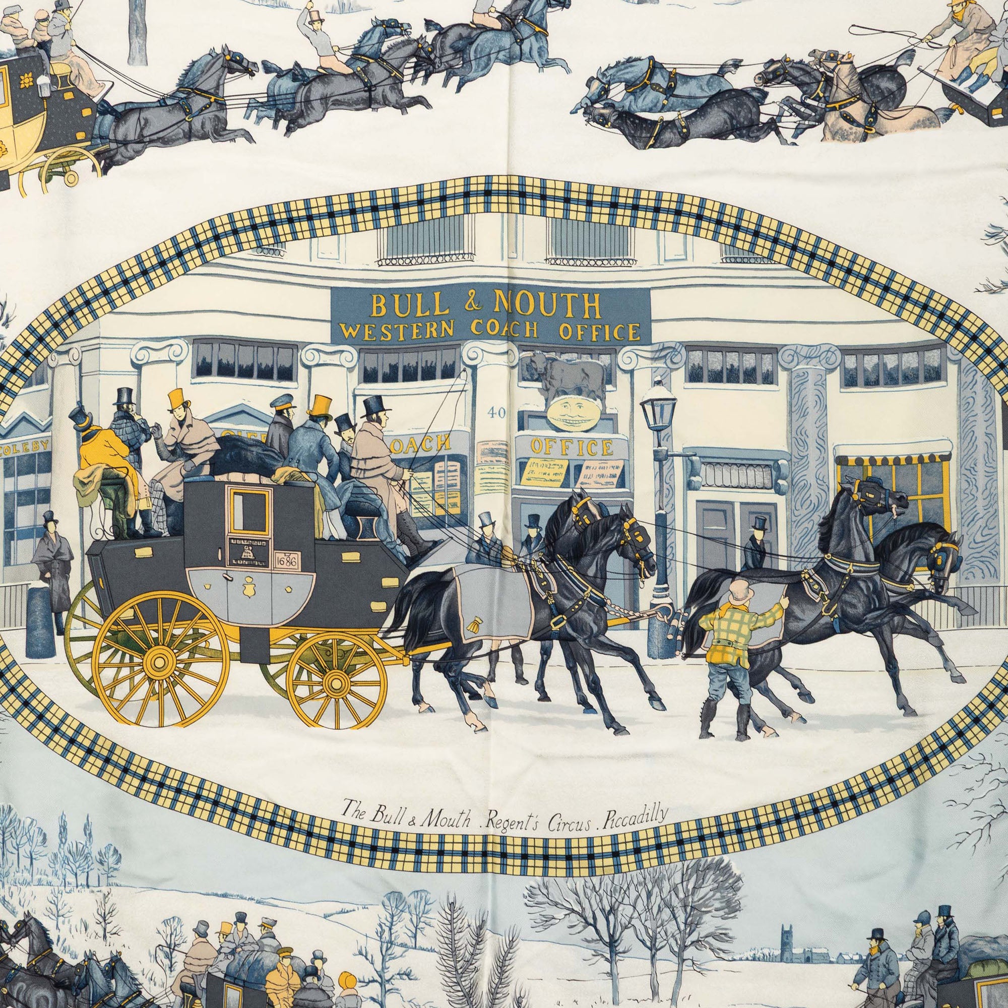 L Hiver en Poste Silk Scarf 90 - Image 2