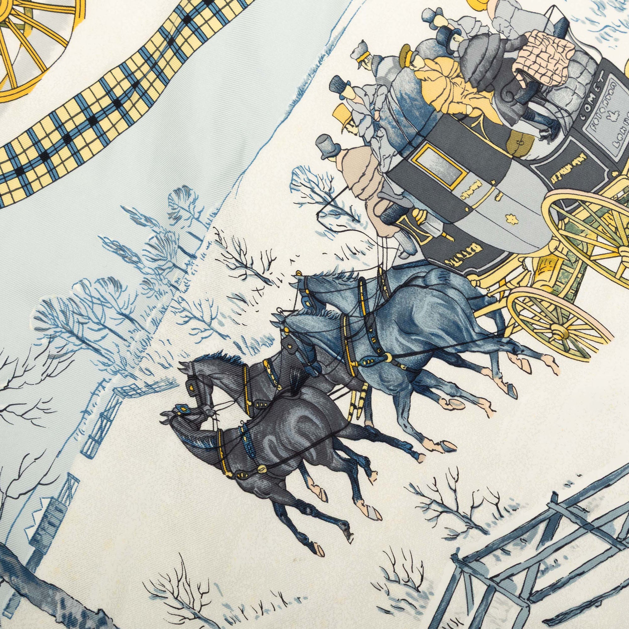 L Hiver en Poste Silk Scarf 90 - Image 3