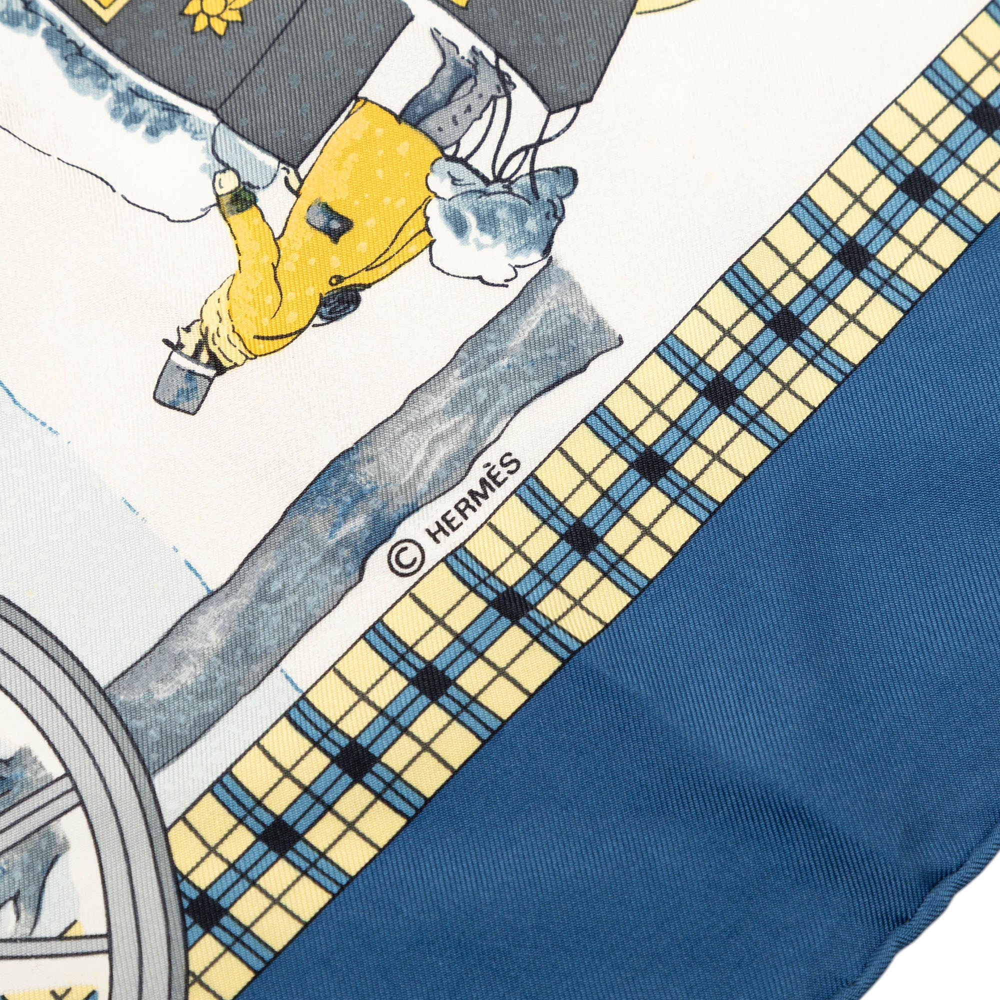 L Hiver en Poste Silk Scarf 90 - Image 6